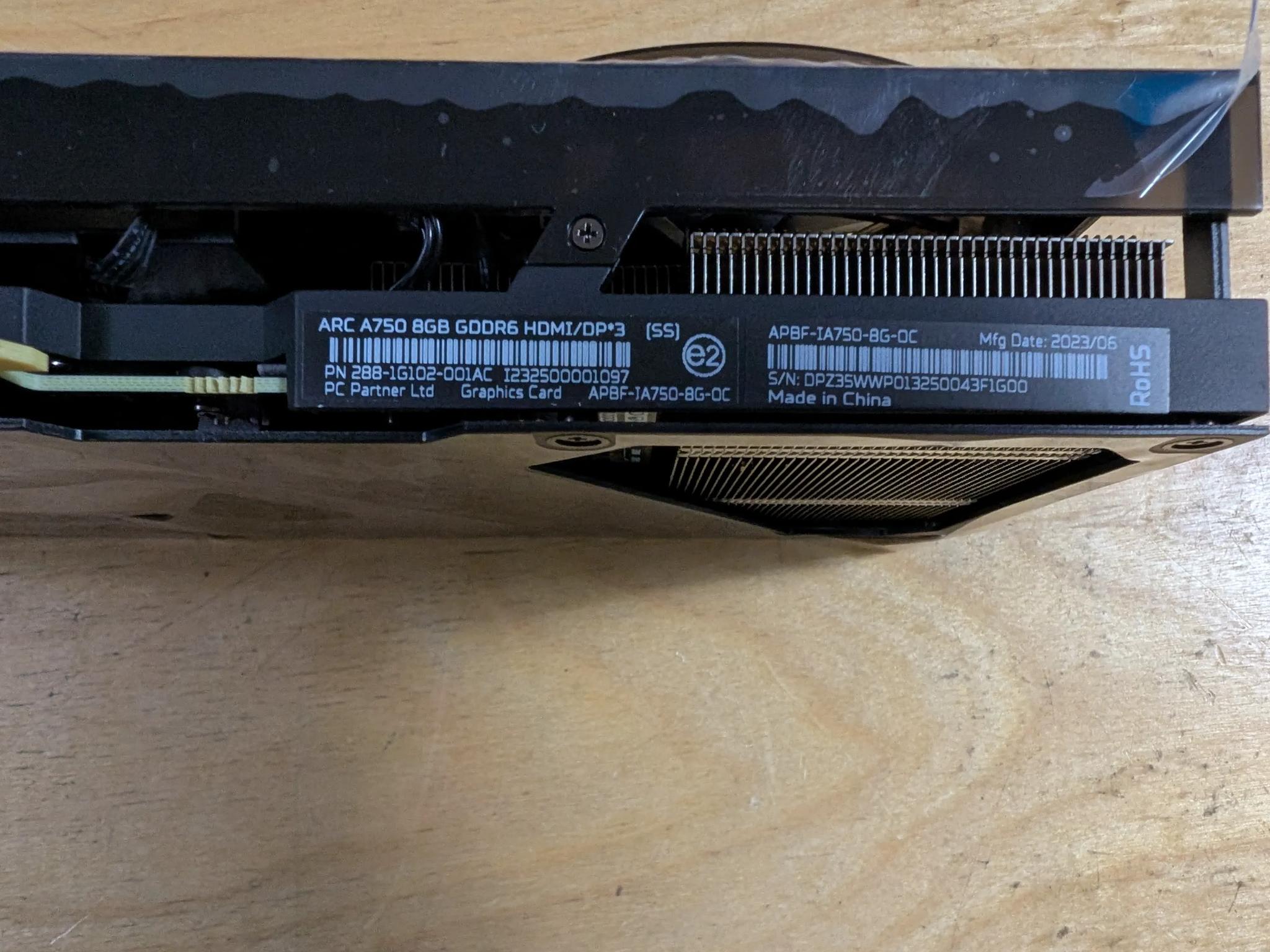 Acer Intel ARC A750 Predator 8gb OC