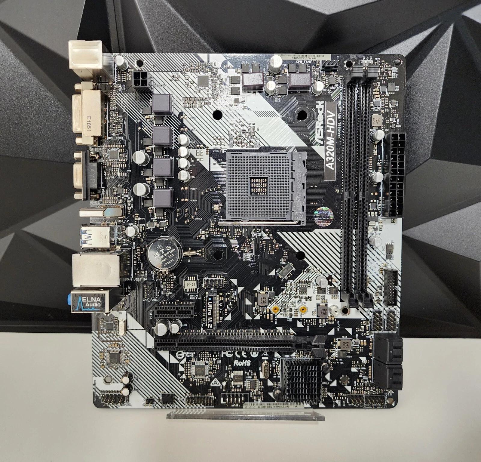 ASROCK A320M-HDV DDR4 AM4 MATX MOTHERBOARD