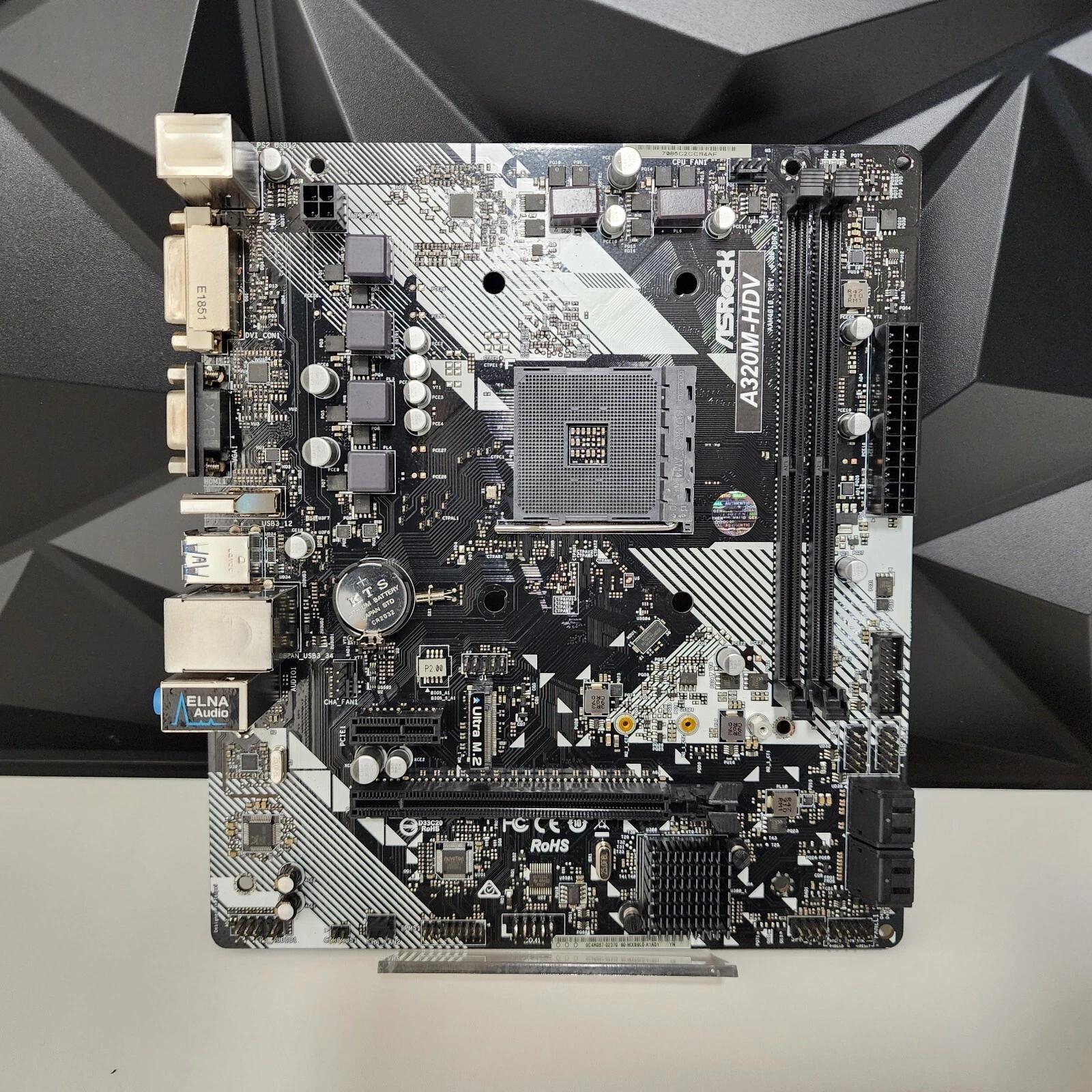 ASROCK A320M-HDV DDR4 AM4 MATX MOTHERBOARD