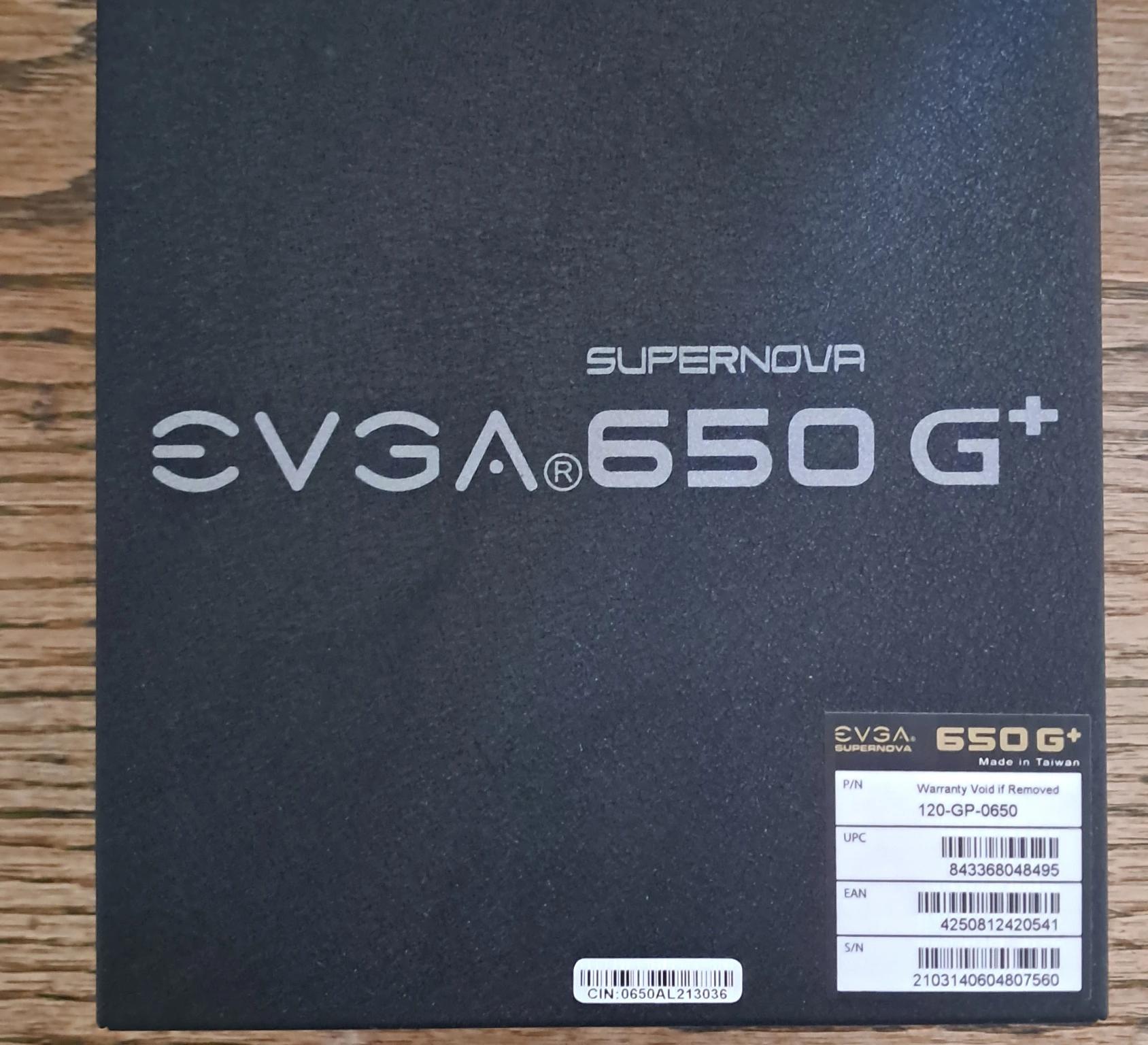 EVGA 650 G+ Supernova, 80+ Gold PSU