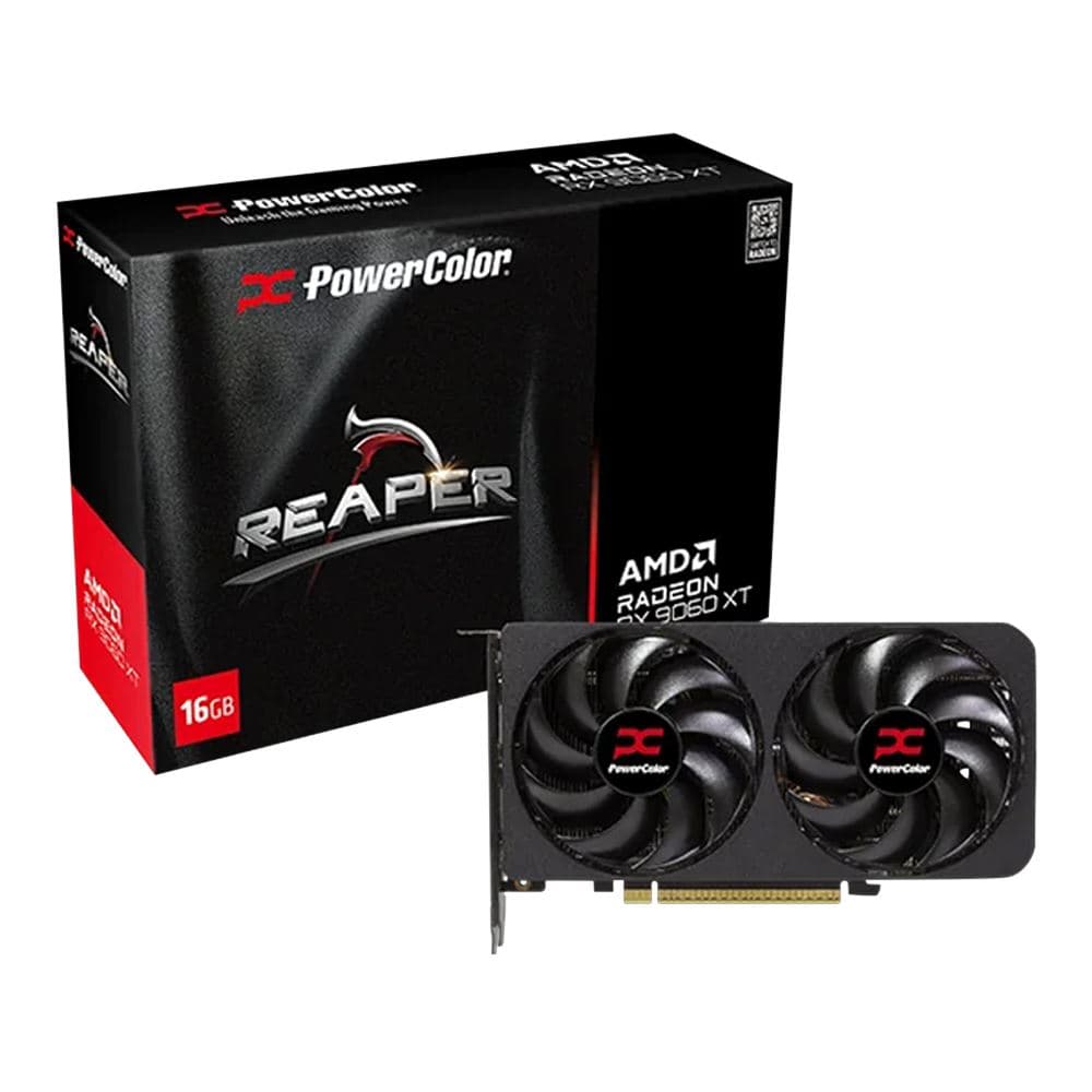 PowerColor AMD Radeon RX 9060 XT Reaper Dual Fan 16GB GDDR6 PCIe 5.0 Graphics Card