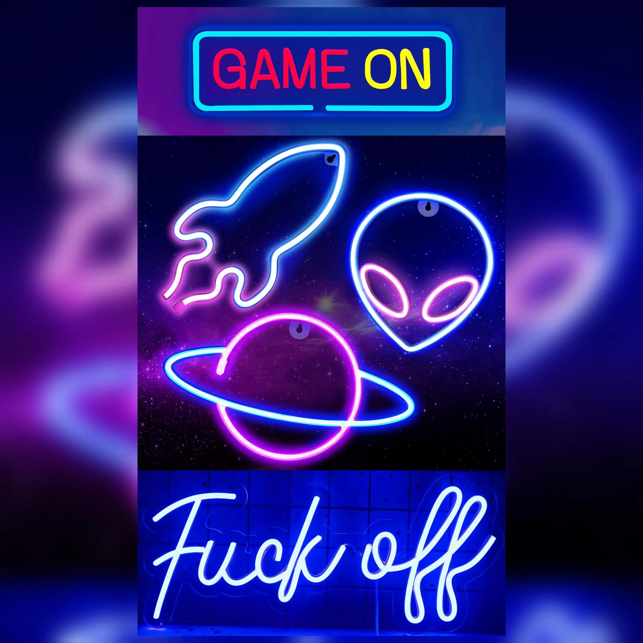 🩷5-PACK🩷LED Gaming Neon Signs