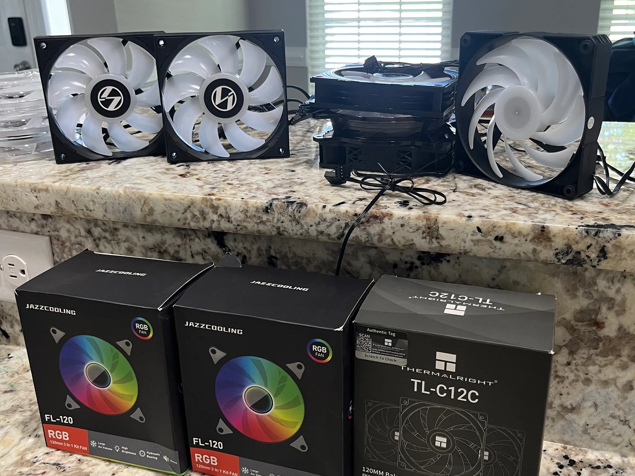 Lot Of 16 Mixed Case Fans "SEE PICS"