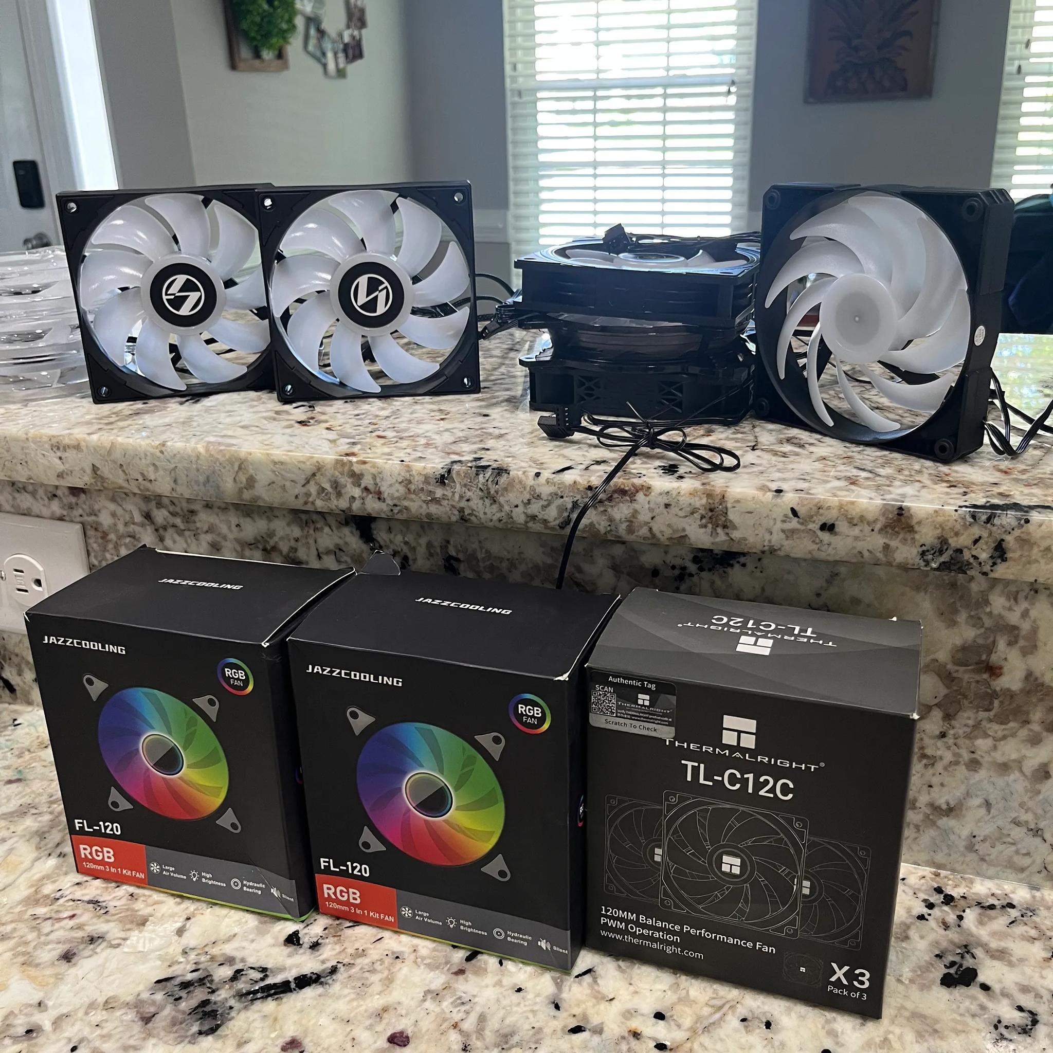 Lot Of 16 Mixed Case Fans "SEE PICS"