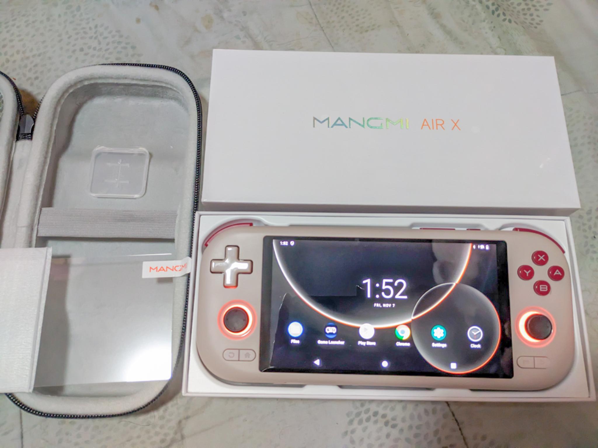 Mangmi Air X Game Console,5.5 Inch IPS LCD Android 14 System and 5000mAh Battery Video Games Console