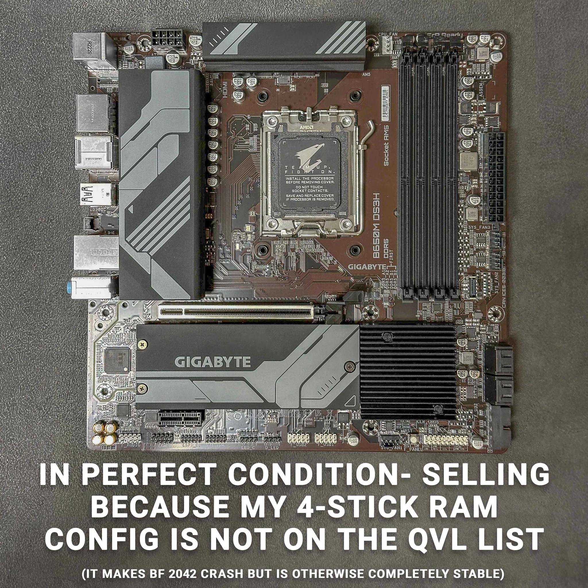 GIGABYTE B650 DS3H Motherboard | Perfect Condition | AMD Socket AM5 | Supports Two Gen 4 M.2 Drives