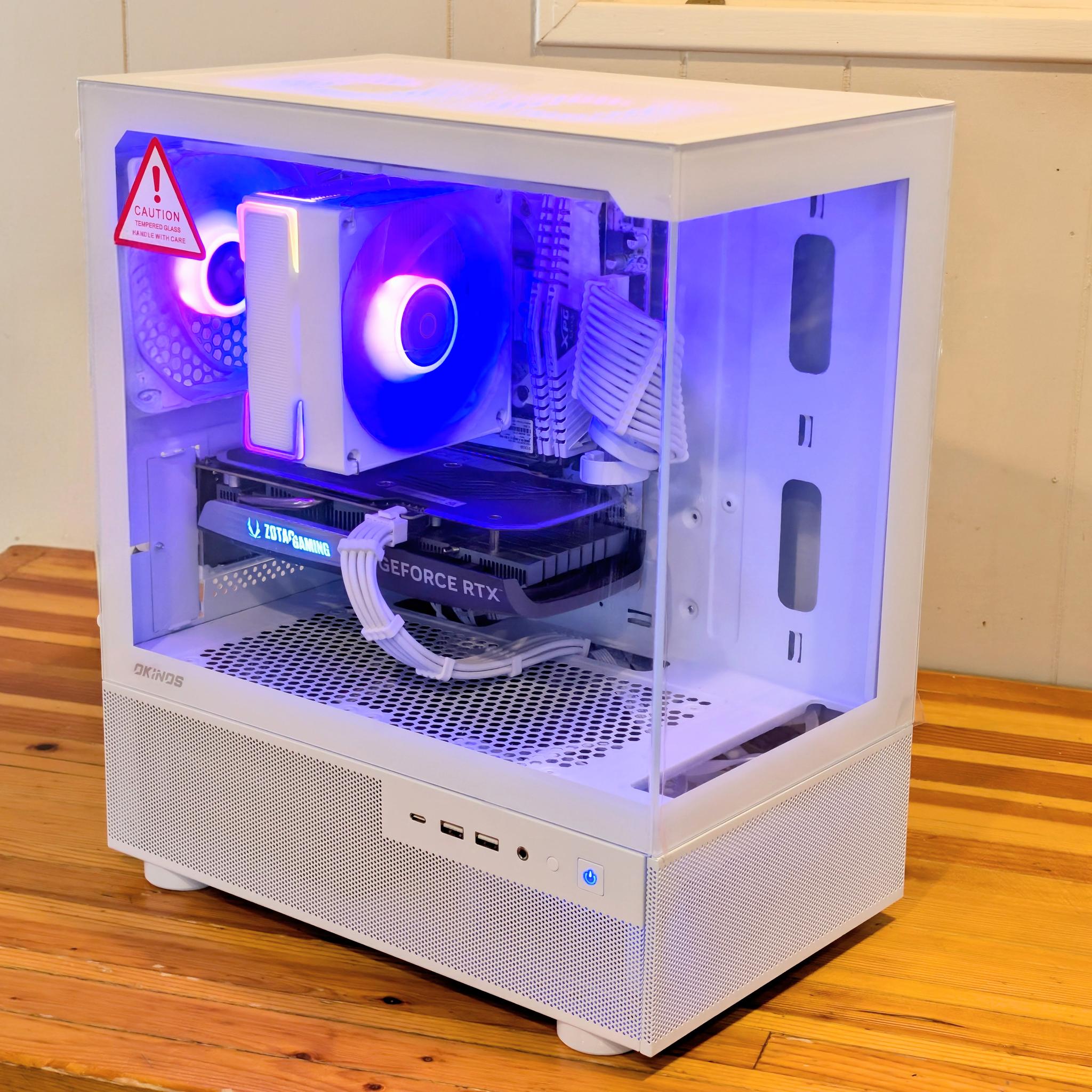 🤍 Ryzen 7 3700X + RTX 4060 | Budget 1440p Gaming PC | Compact White RGB Build