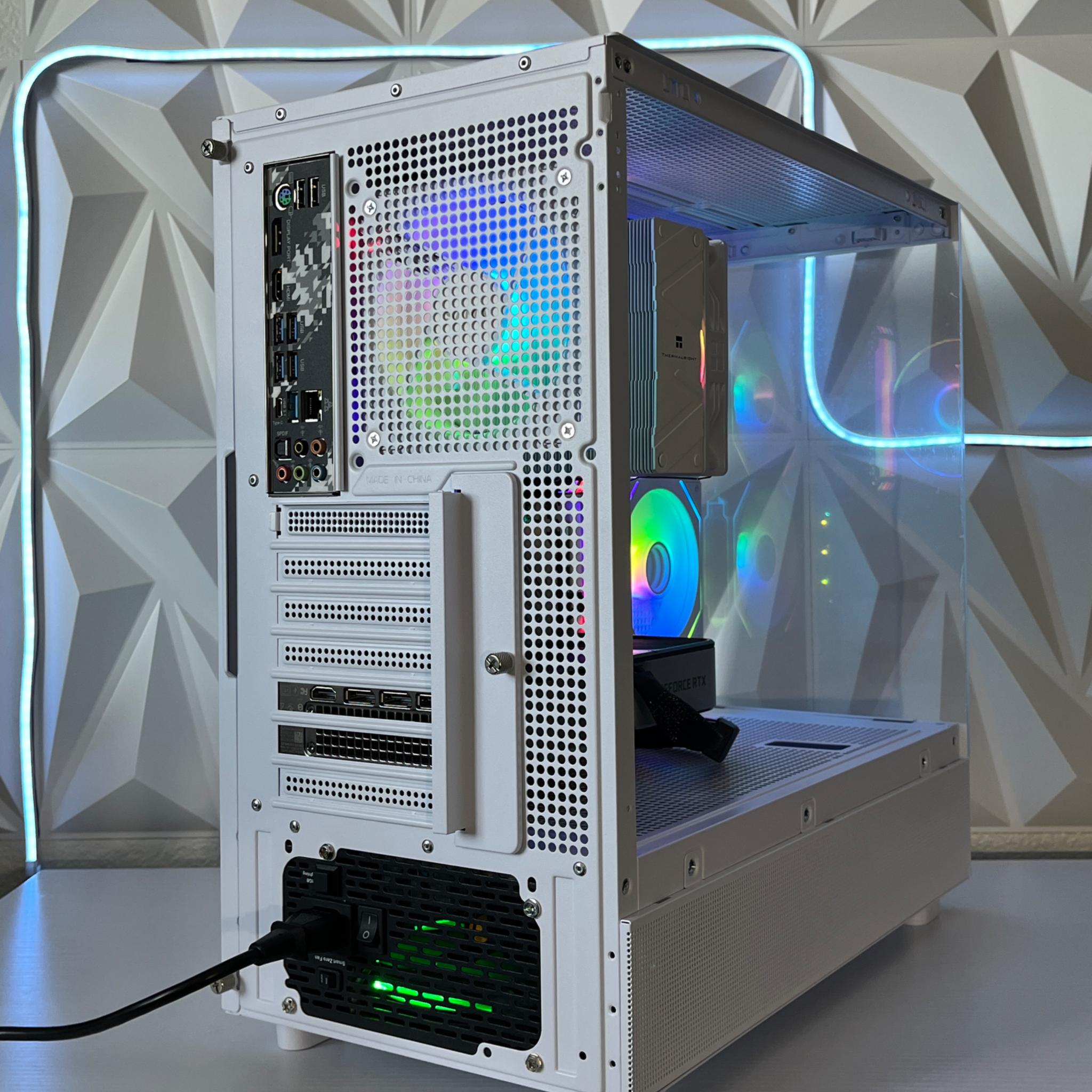 RTX 3060 Ti 8GB, Ryzen 5 5600X, 32GB RAM | White RGB Gaming Computer/PC