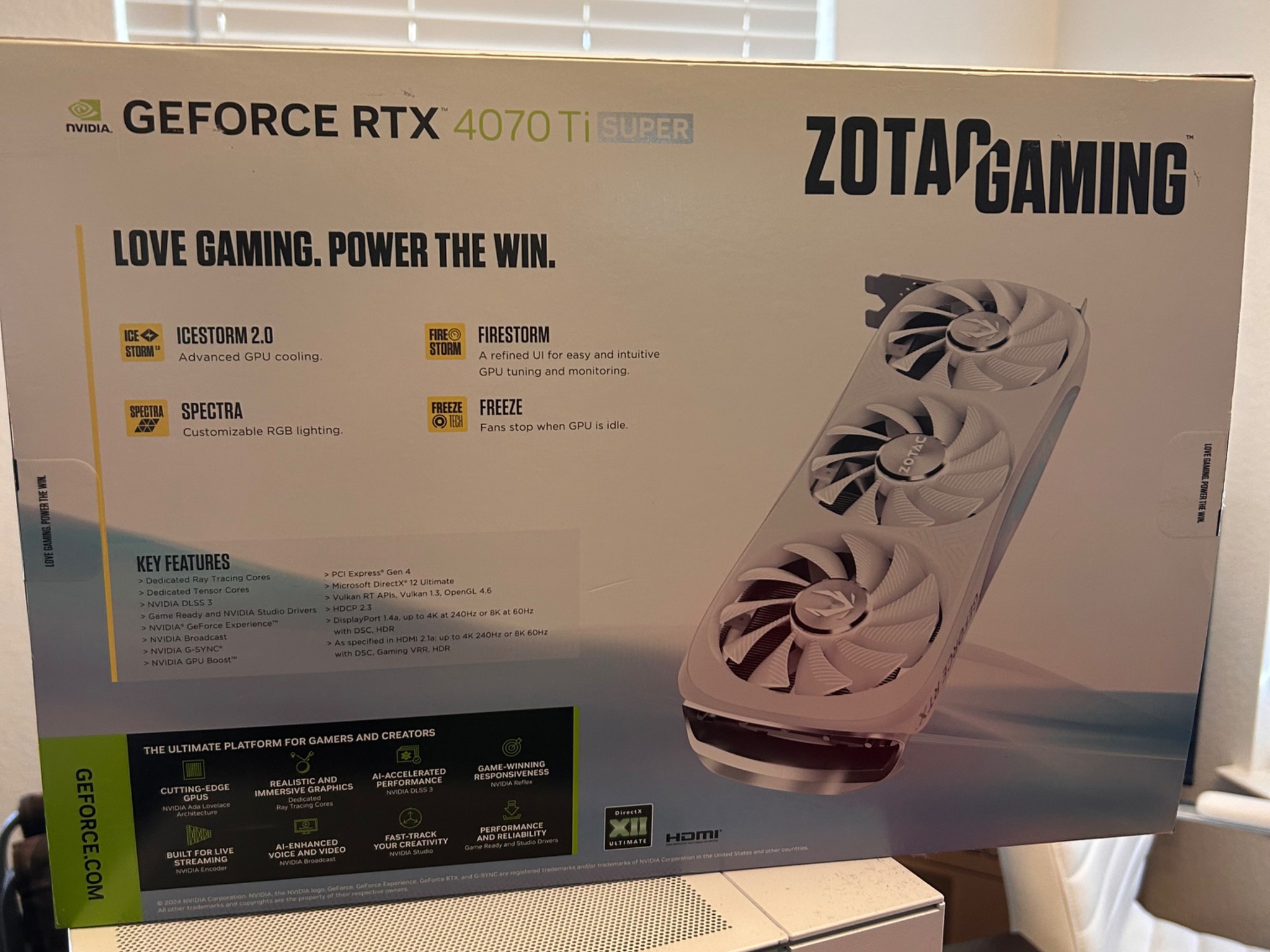 4070 Ti Super Zotac Trinity White, Lightly used