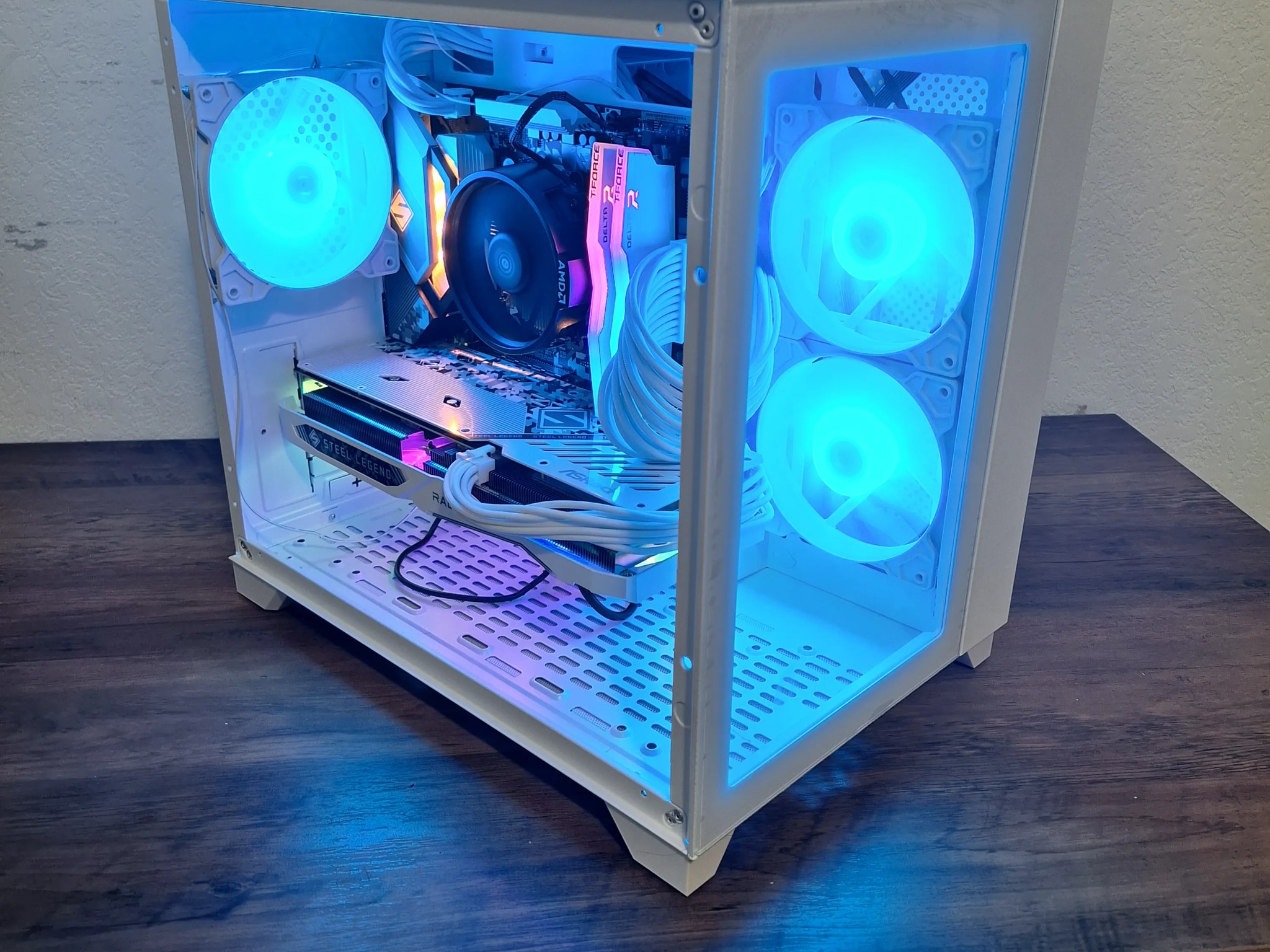 ✨Dream PC✨ All white Steel Legend™ Custom Build AMD Ryzen 5600X RX 6650 XT 32gb ram 1 tb ssd