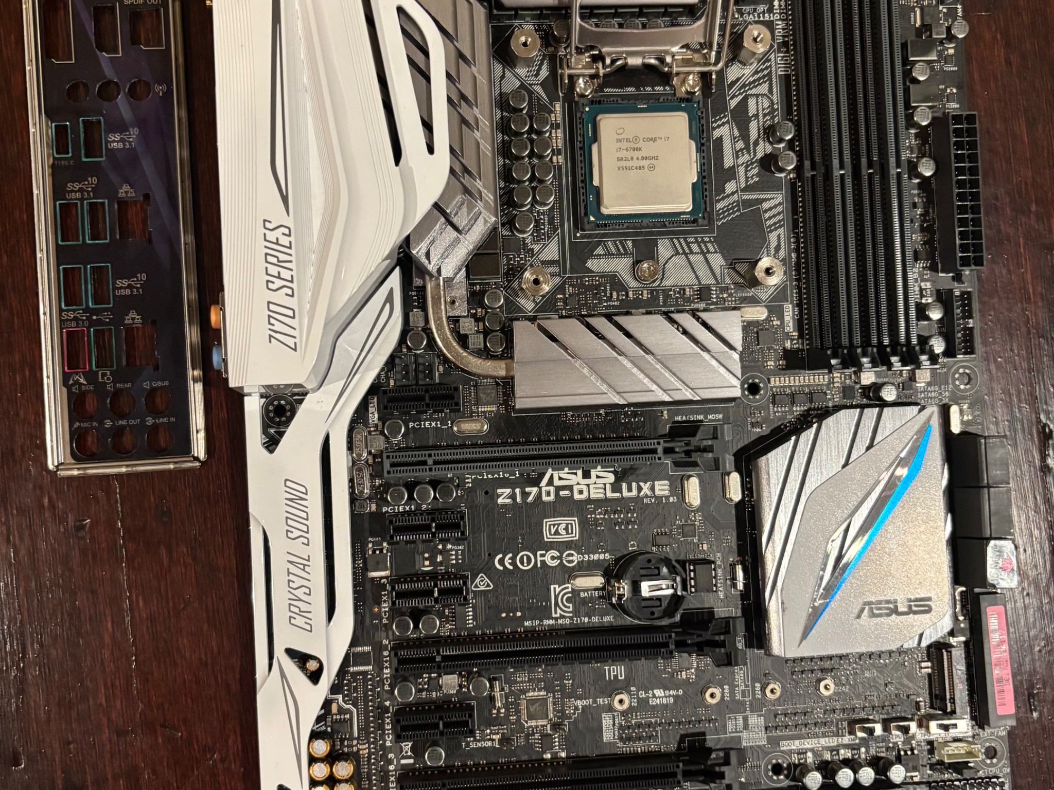 ASUS Z170-Deluxe ATX + Intel i7 6700k