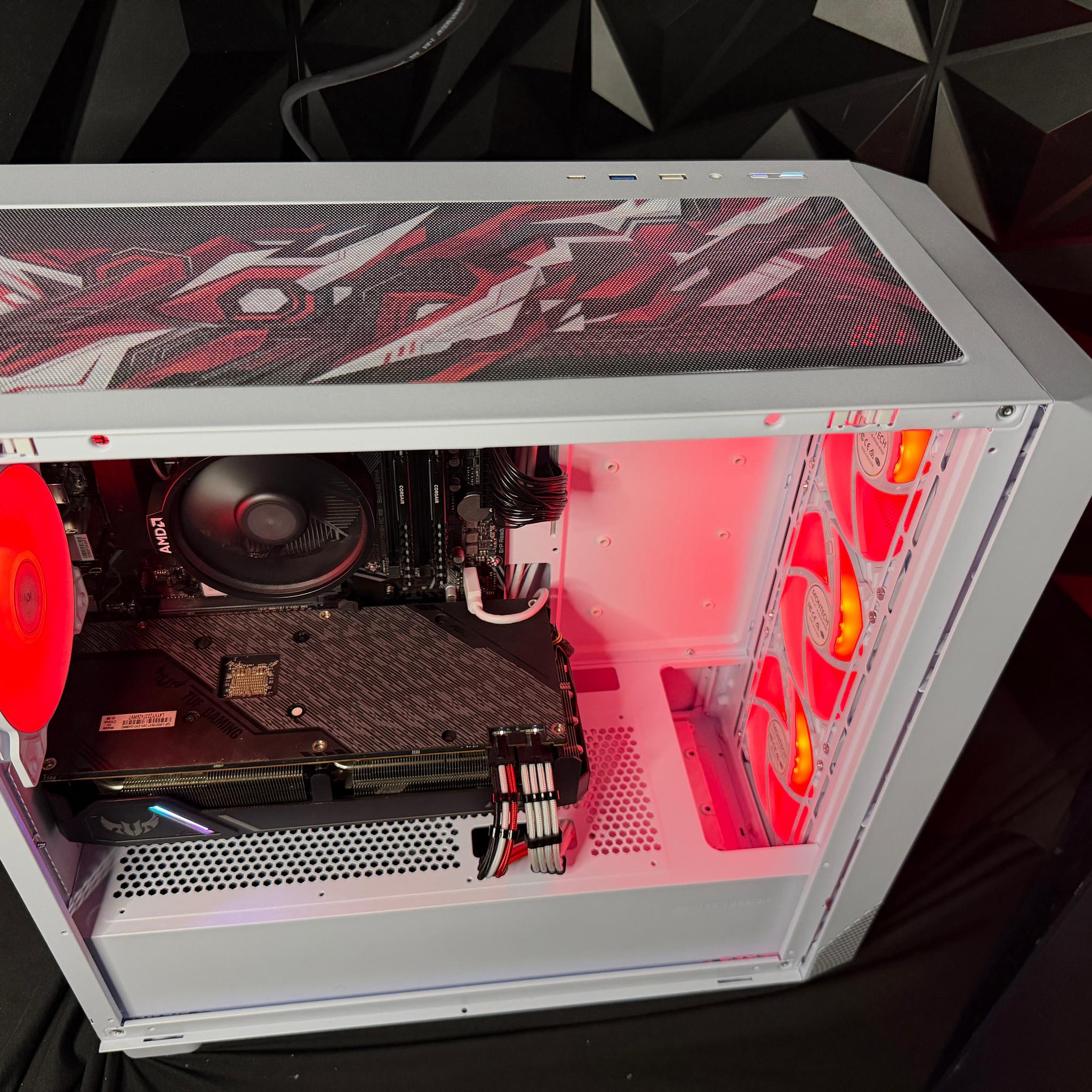 🔴⚡ RED FIBER ⚡🔴 Ryzen 5 5500| RX 5700XT| 16 GB DDR4| 750 GB NVMe| 650W Gold PSU