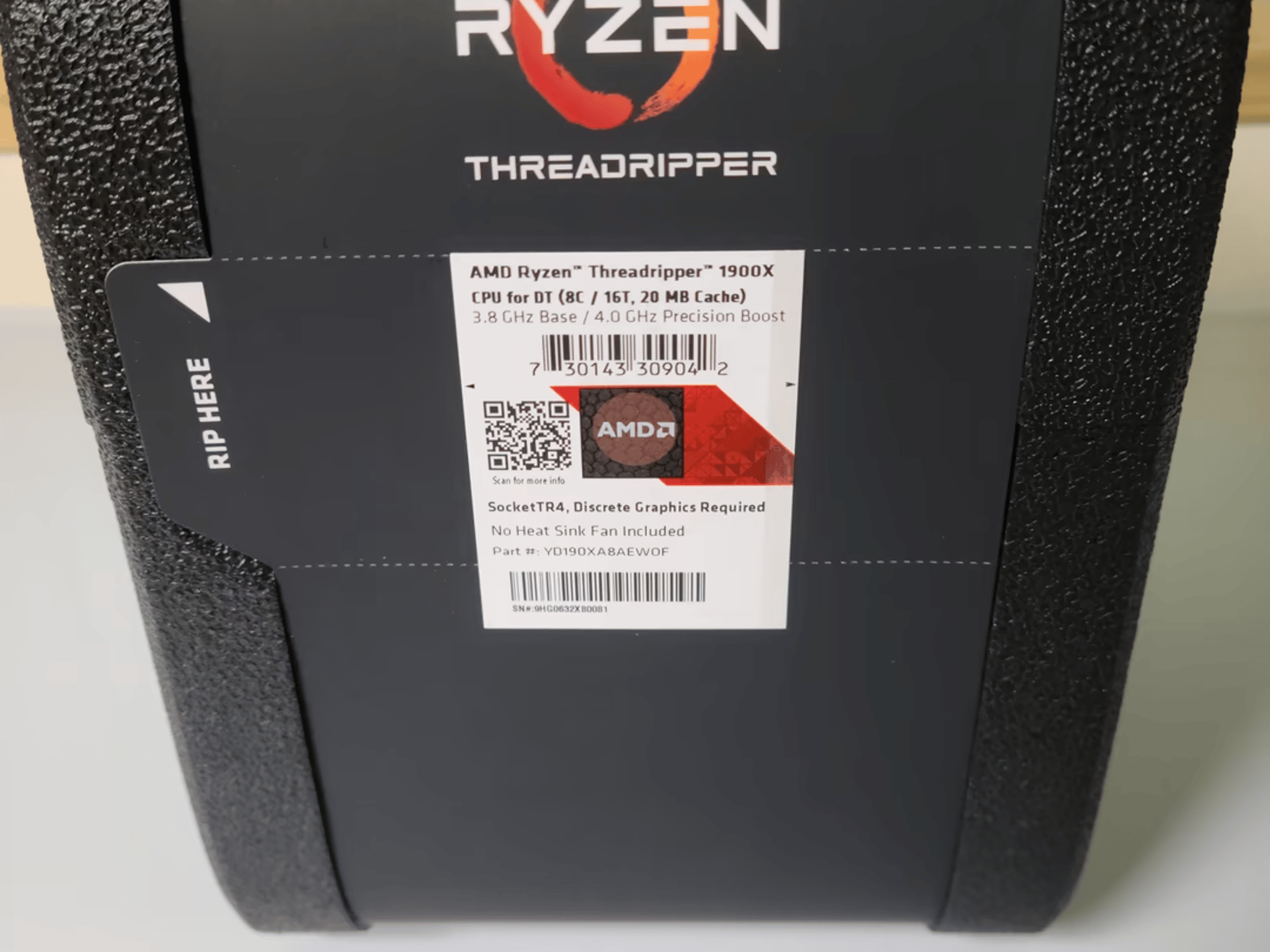 AMD 1900x Thread ripper 