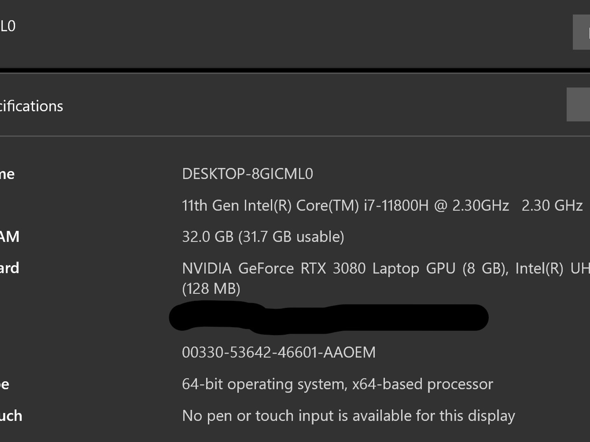 Gigabyte Aero 15, i7 11800h, RTX 3080, 32 GB Ram, 4k OLED