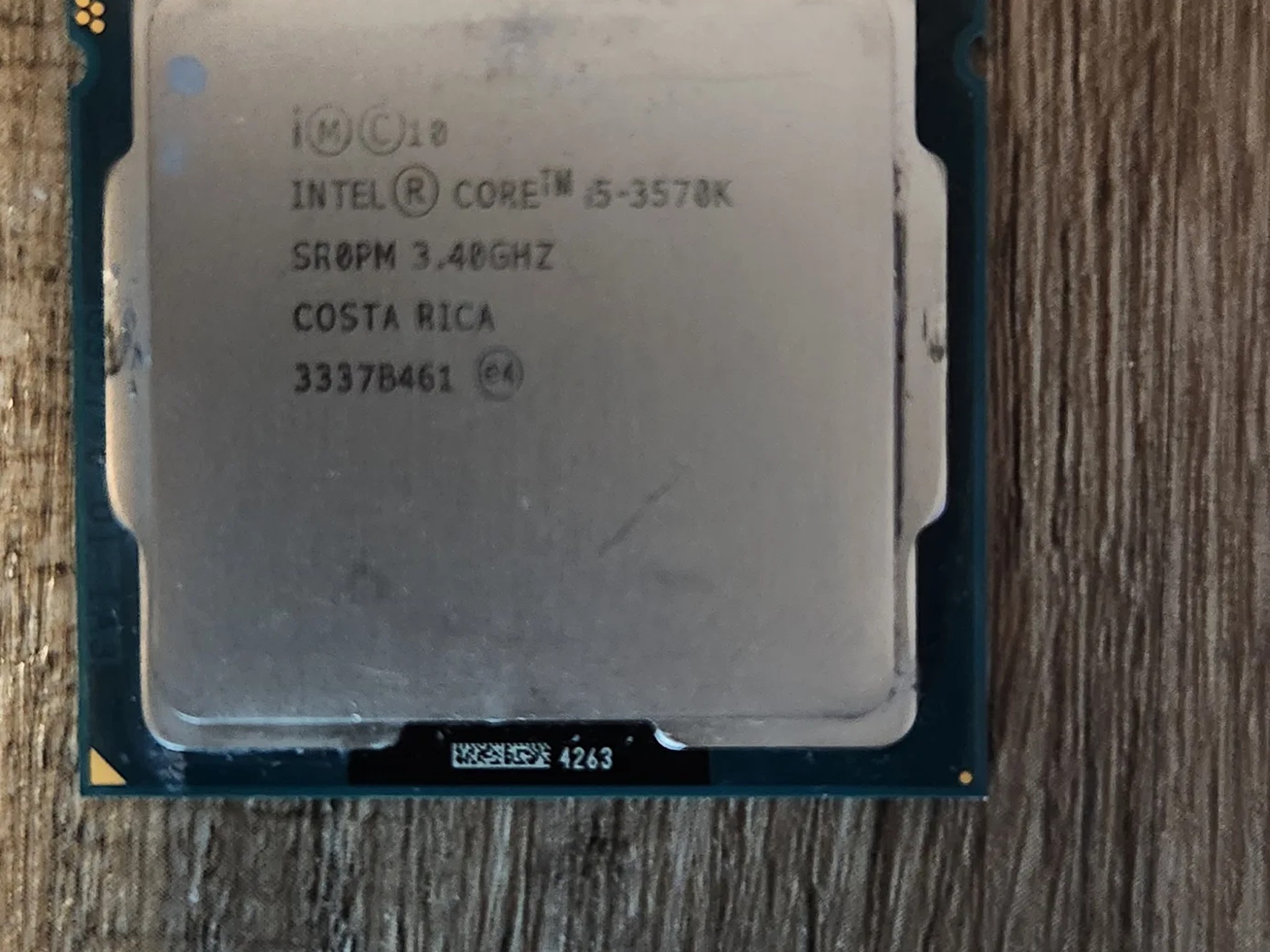 I5 3570k 4 core 4 threads