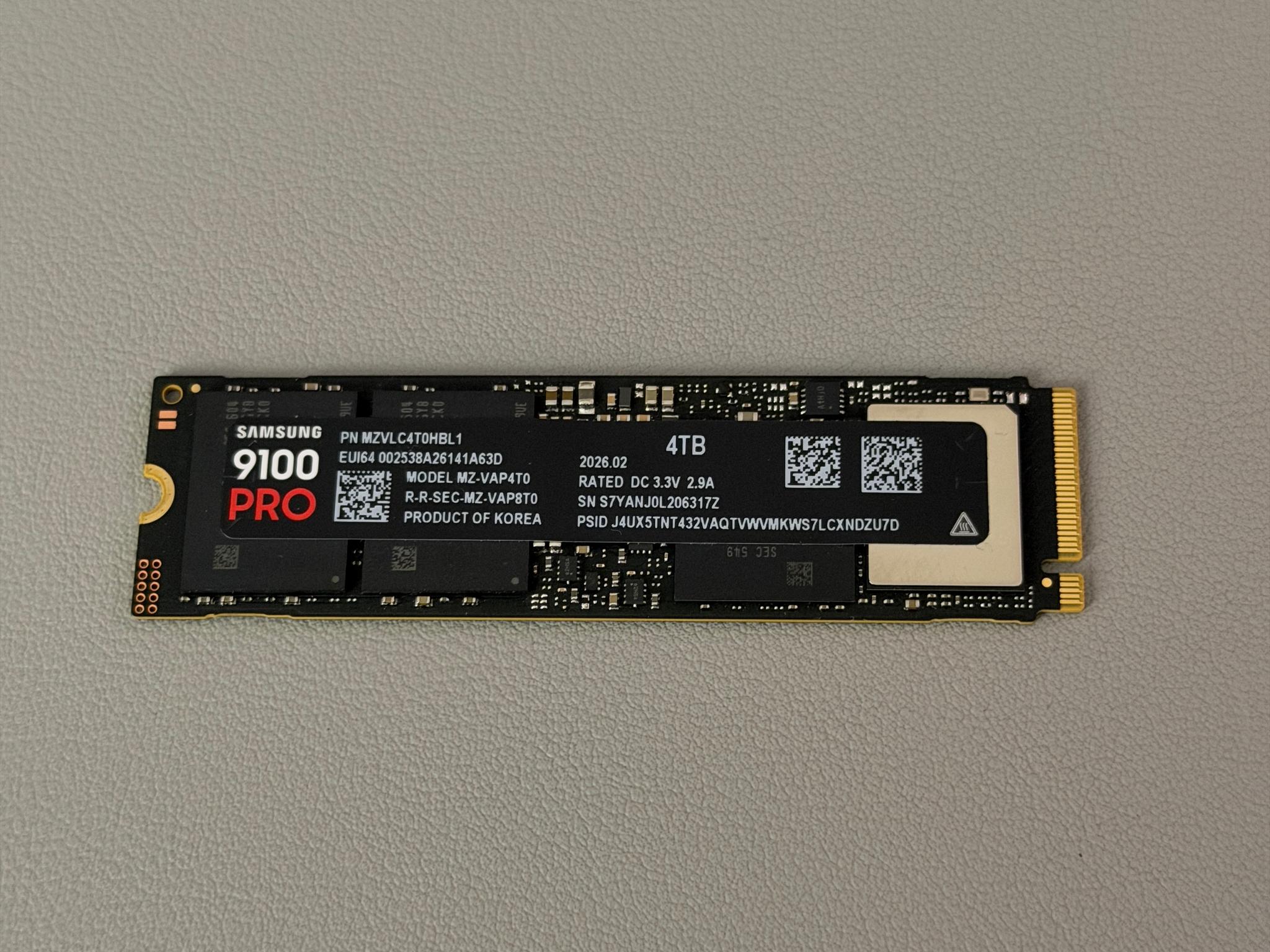 4TB Samsung 9100 Pro SSD