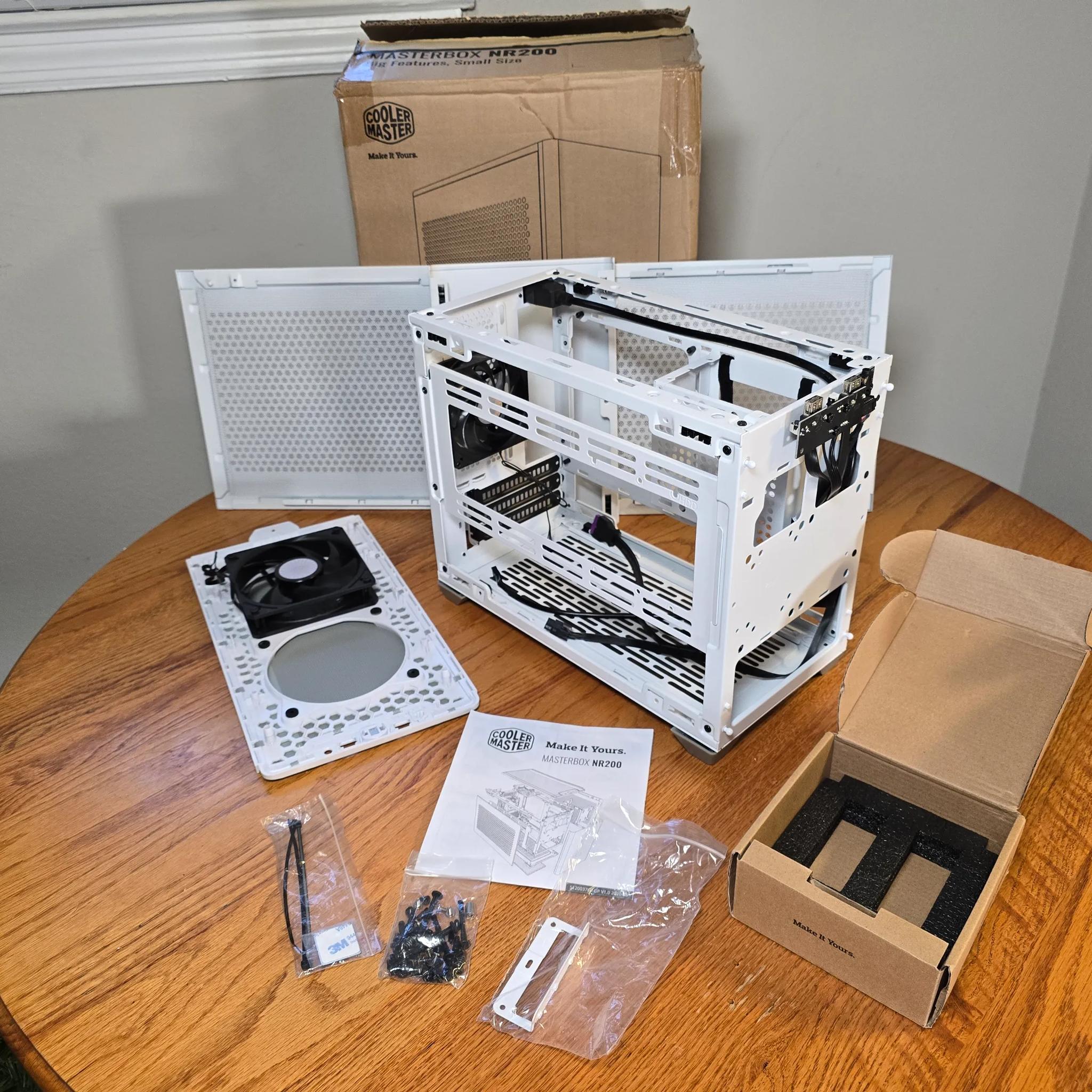Cooler Master MasterBox NR200 Mini ITX White Desktop Case *Includes 2 Fans!!*
