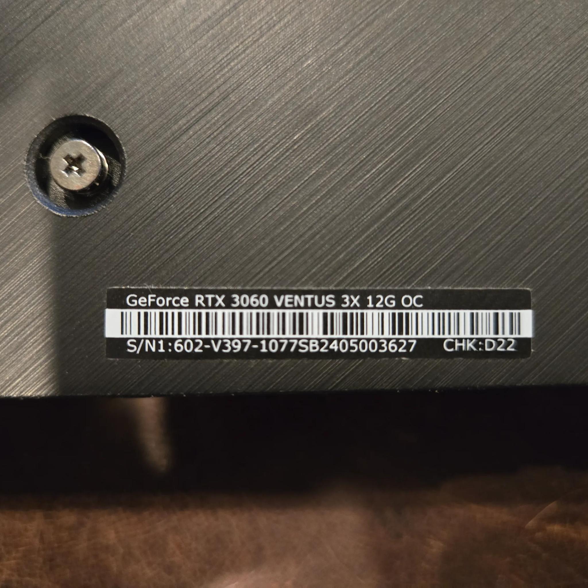 MSI GeForce RTX 3060 Ventus 3X 12G OC