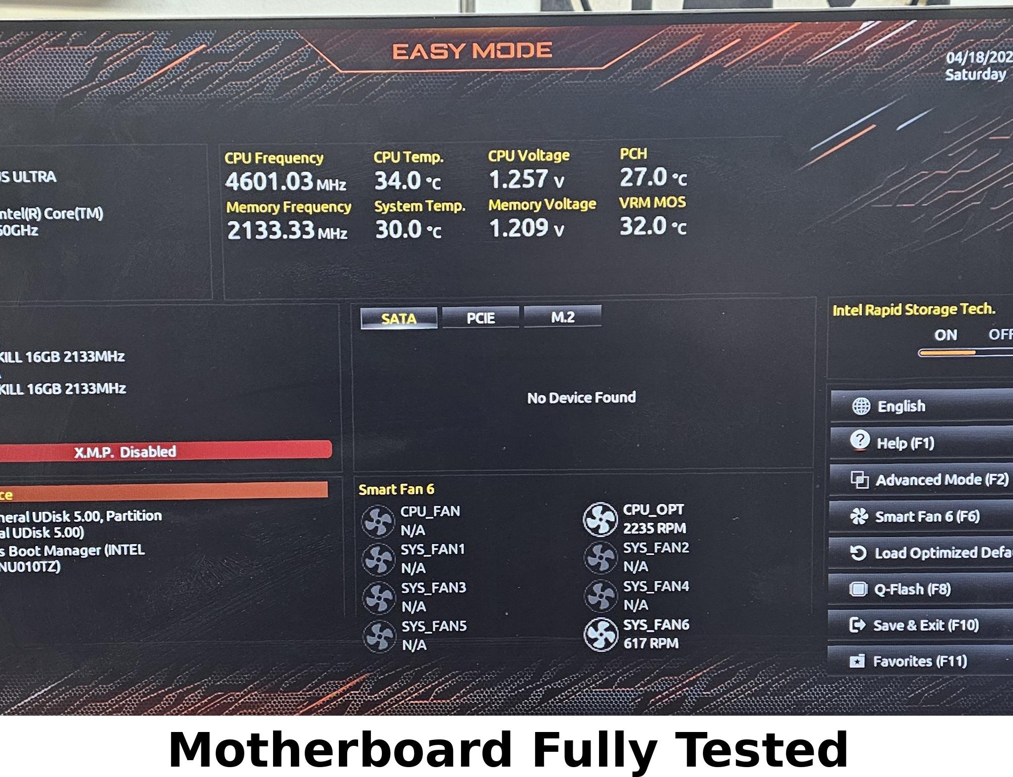 Gigabyte Z590 AORUS ULTRA DDR4 LGA1200 11th Gen Intel ATX Motherboard