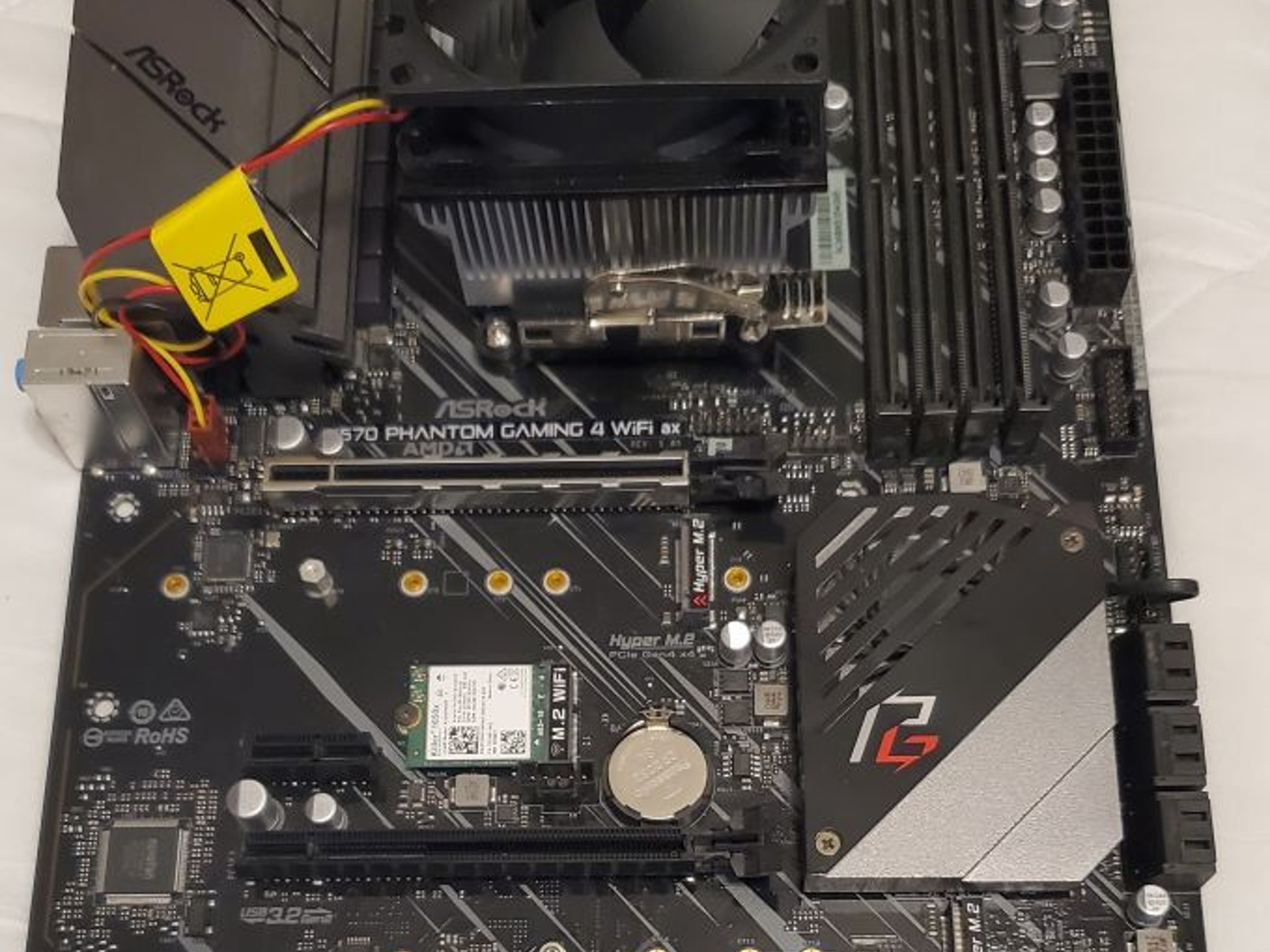 Pre-owned Combo AMD Ryzen 9 5900X CPU, ASRock X570 PHANTOM GAMING 4 WIFI AX MOTHERBOARD and Cooler