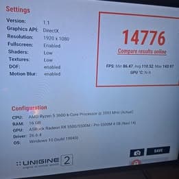 Gaming PC  iBUYPOWER Trace 4 with a Ryzen 5 6 cores and 12 threads 3600 RX 5500 XT  (4GB VRAM