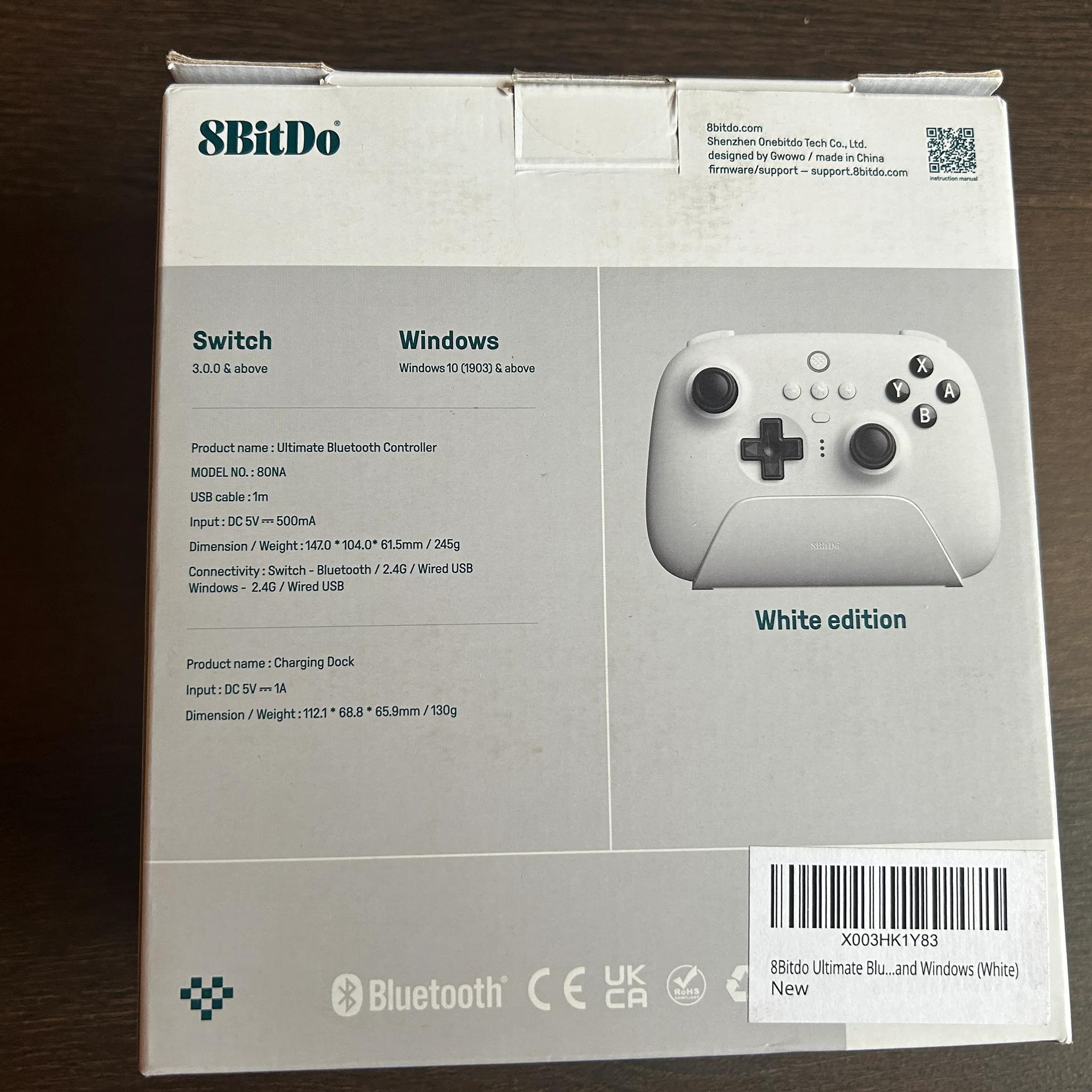 8BitDo Ultimate Bluetooth Controller,  Charging Dock, Wireless, Hall Sensor Joystick, Switch
