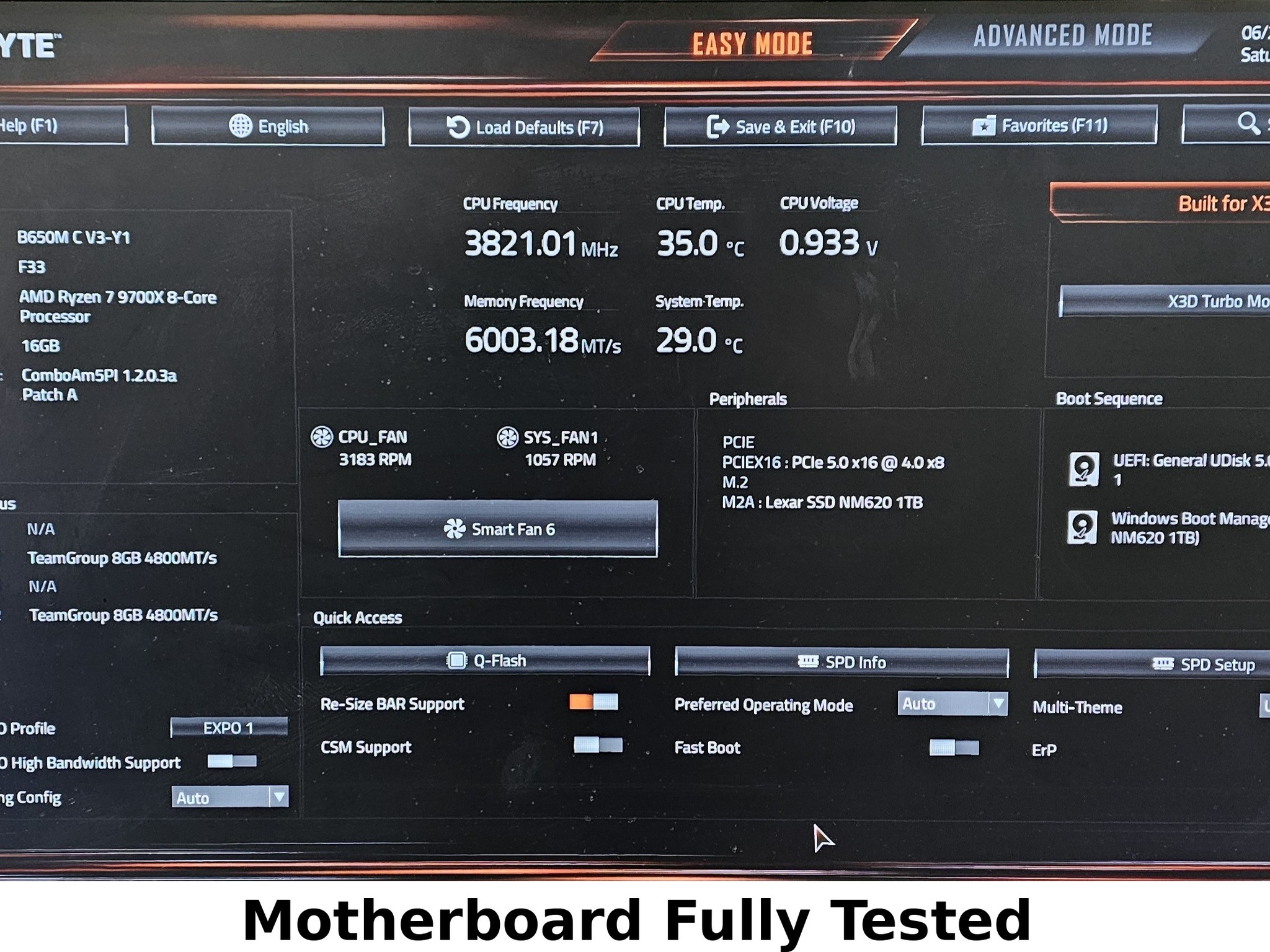 Gigabyte B650M C V3 AMD AM5 DDR5 mATX Motherboard