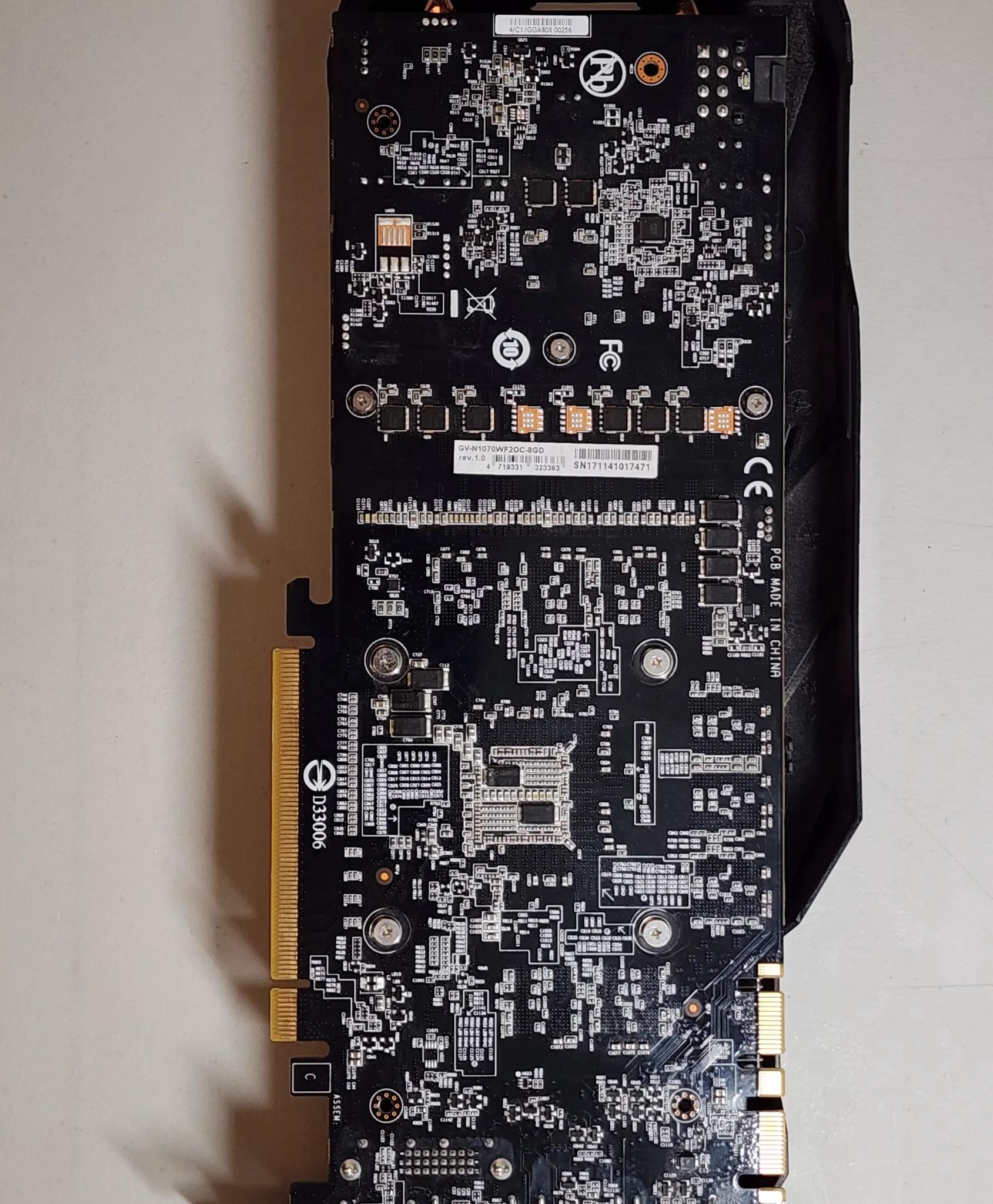 Gigabyte GeForce GTX 1070 8GB GDDR5 Graphics Card Gaming GPU