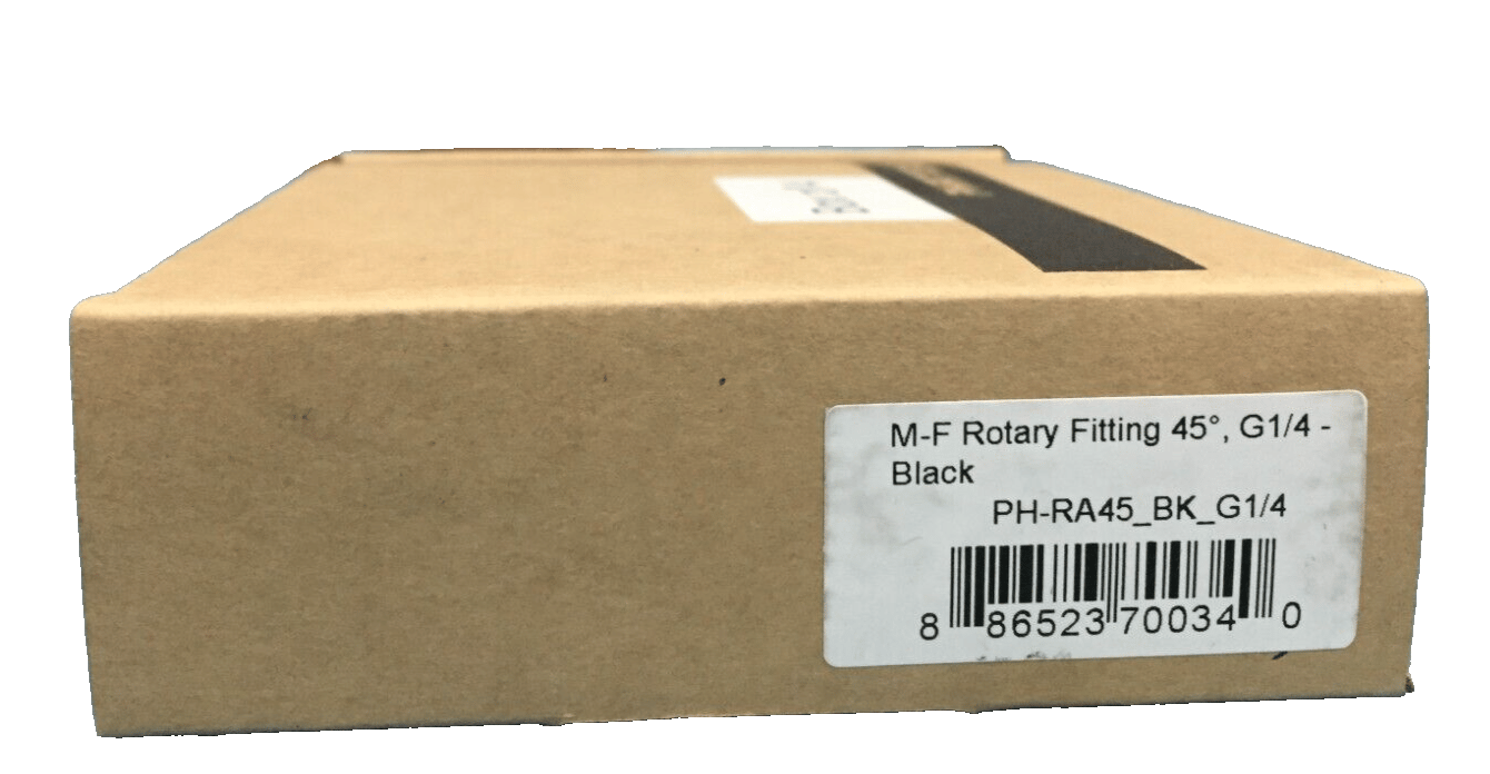 Phanteks 45 Degree Rotary Fitting G1/4 Male-Female Black 4-Pack PH-RA45