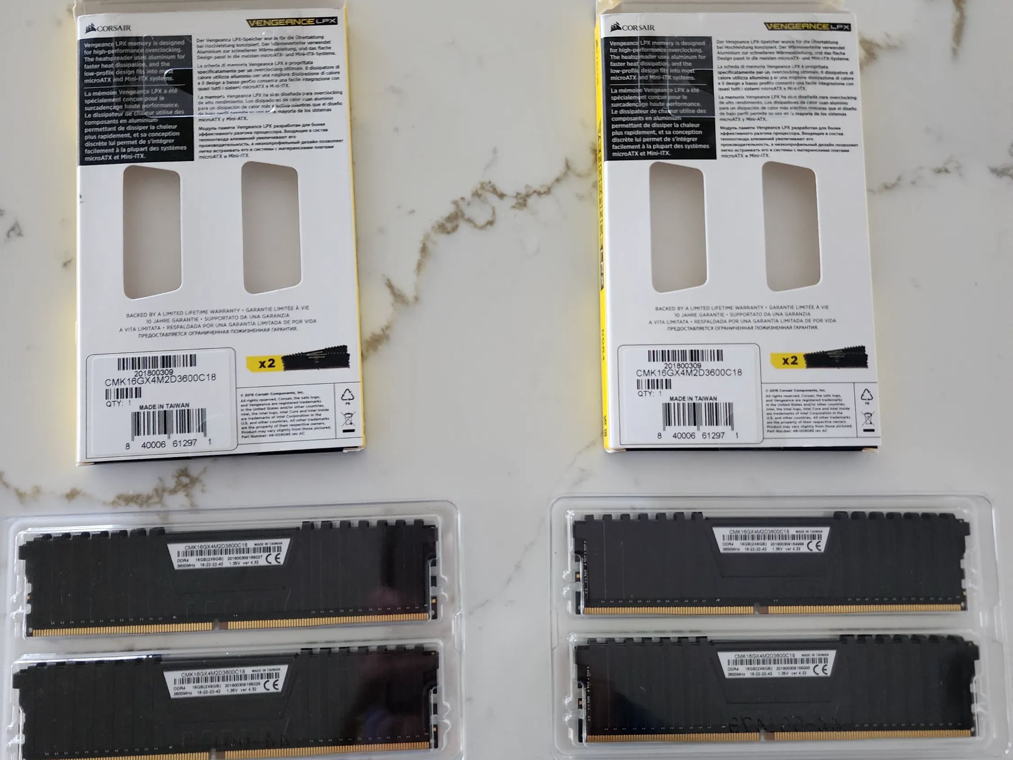 Corsair Vengeance LPX 8GBx4 DDR4 3600mhz