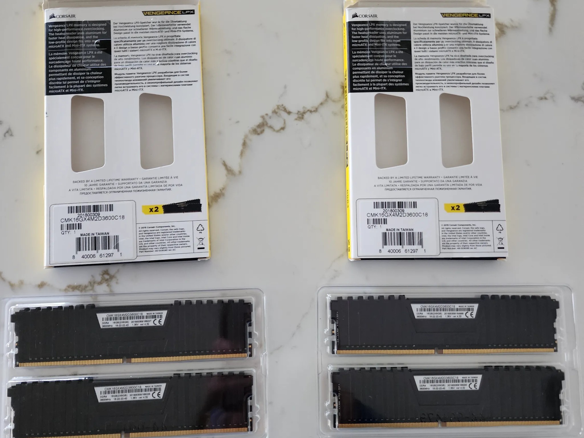 Corsair Vengeance LPX 8GBx4 DDR4 3600mhz