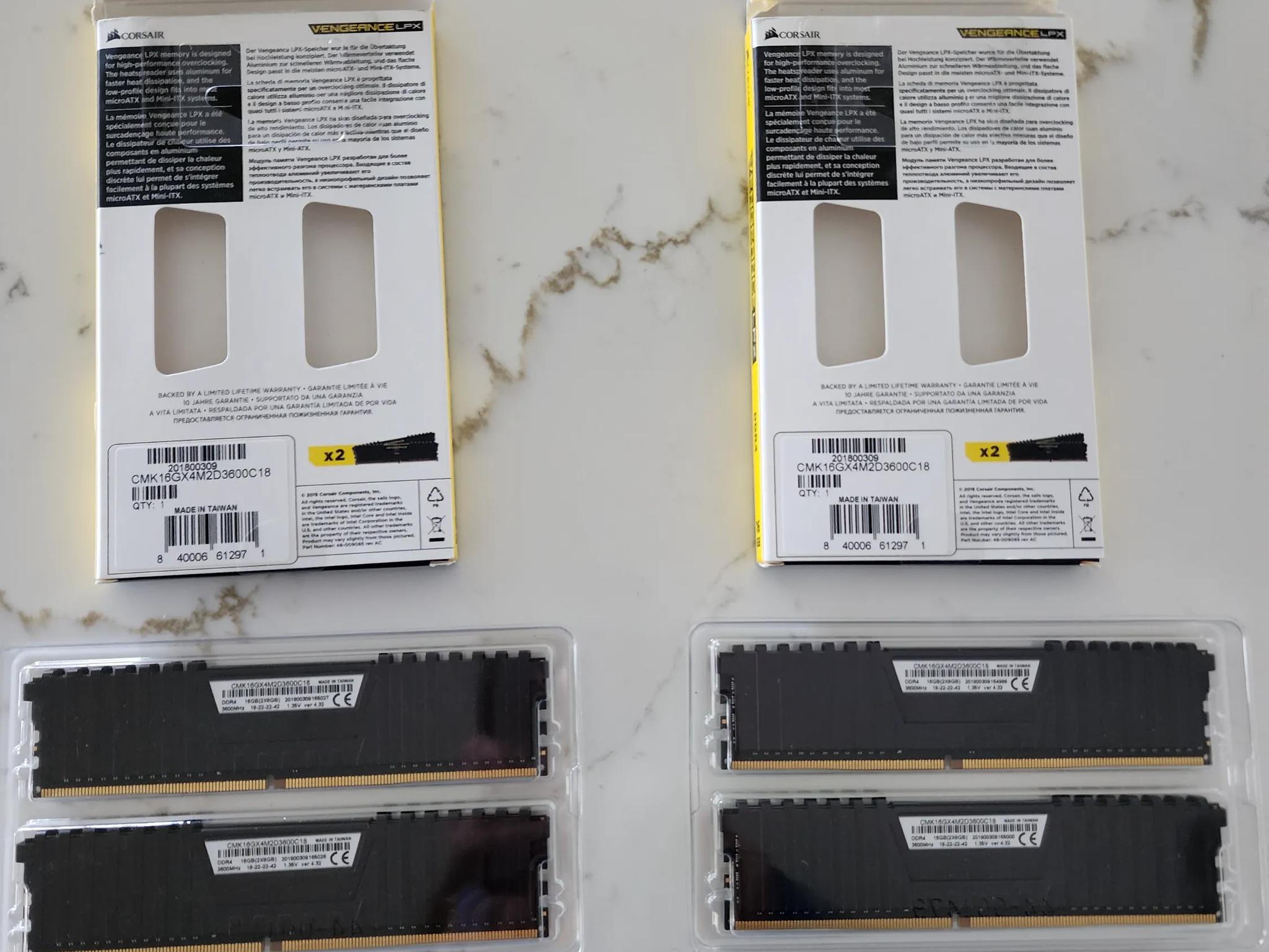 Corsair Vengeance LPX 8GBx4 DDR4 3600mhz