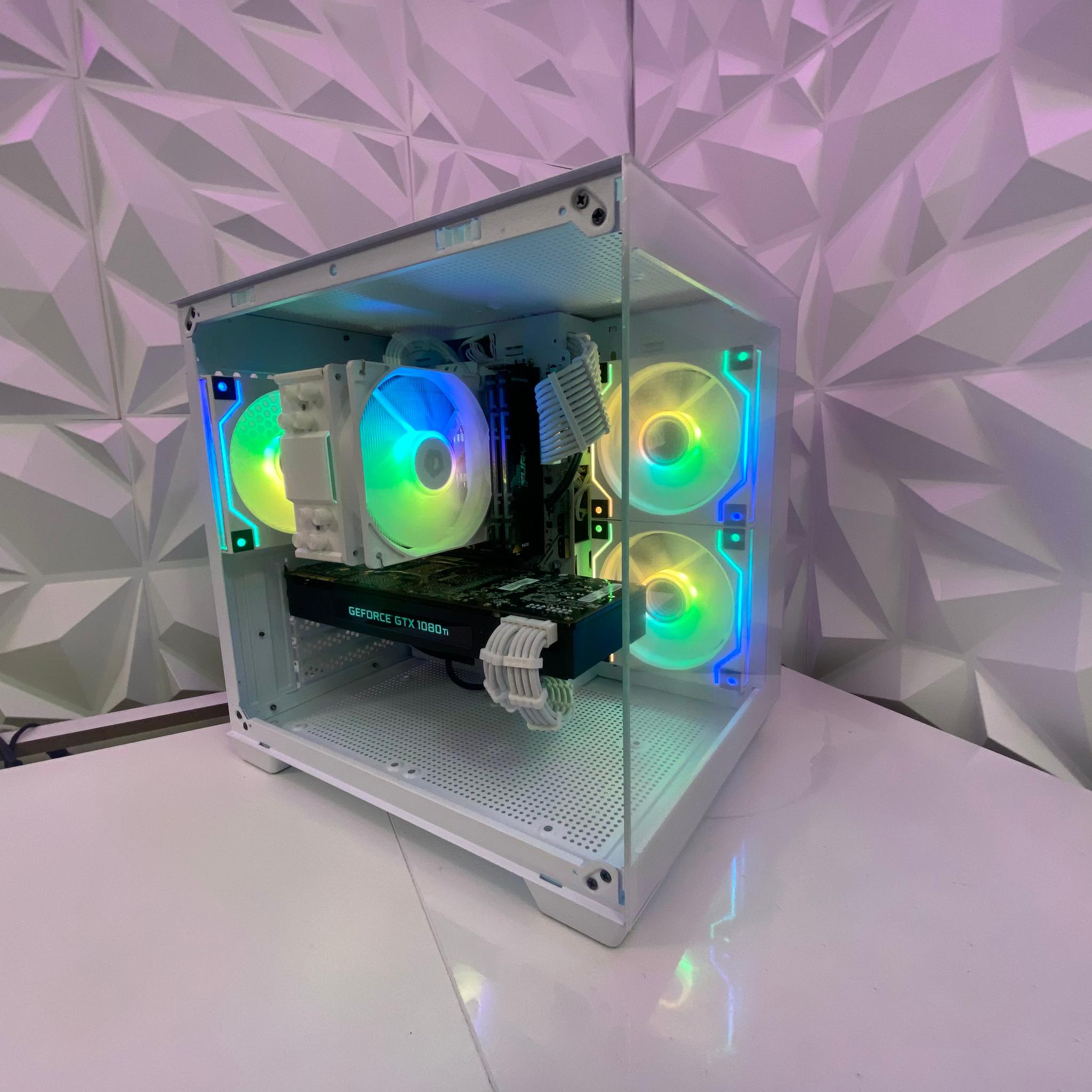 🎅🎅 White Elite Build – Ryzen 5 3600 + GTX 1080 Ti 11GB | 1080p/1440p High FPS Ready