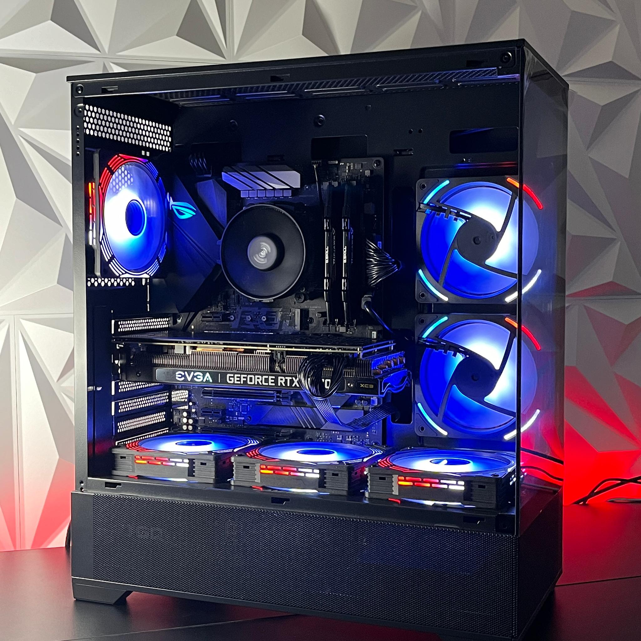 RTX 3070 XC3 8GB, Ryzen 5 5600X, 16GB 3200MHz | Black RGB Gaming Computer/PC