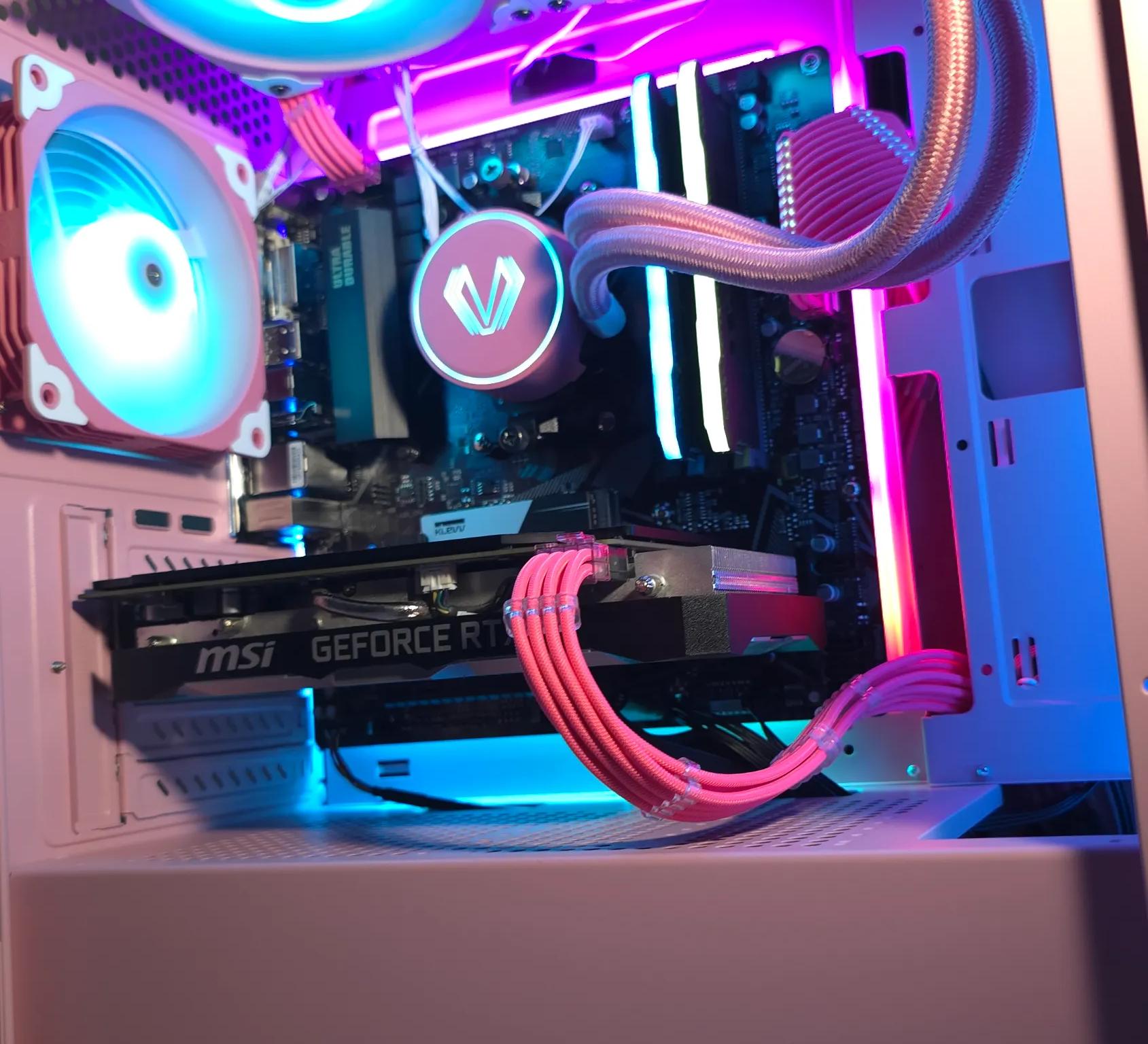 PINK THEME GAMER READY PC!  AMD Ryzen 5 3600X / NVIDIA RTX 2060 / 32GB RAM/ 1 TB M.2 NVME/ WIFI