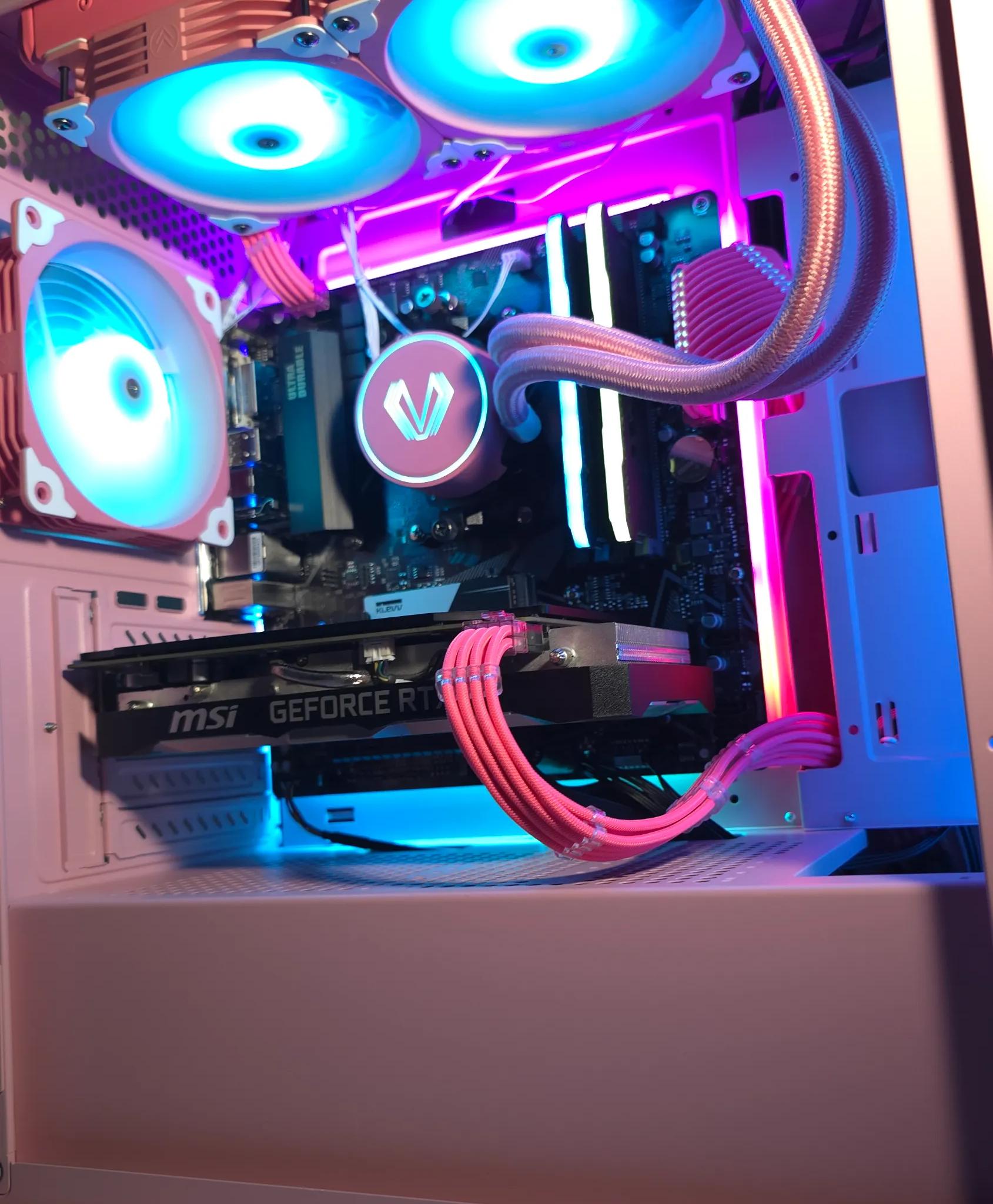 PINK THEME GAMER READY PC!  AMD Ryzen 5 3600X / NVIDIA RTX 2060 / 32GB RAM/ 1 TB M.2 NVME/ WIFI
