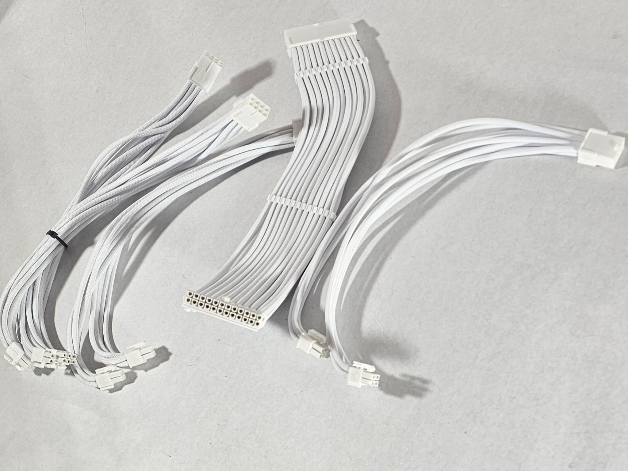 White CPU and Motherboard PC Extension Cables