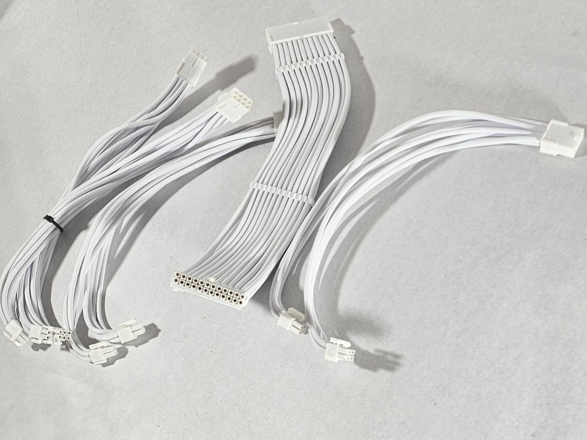 White CPU and Motherboard PC Extension Cables