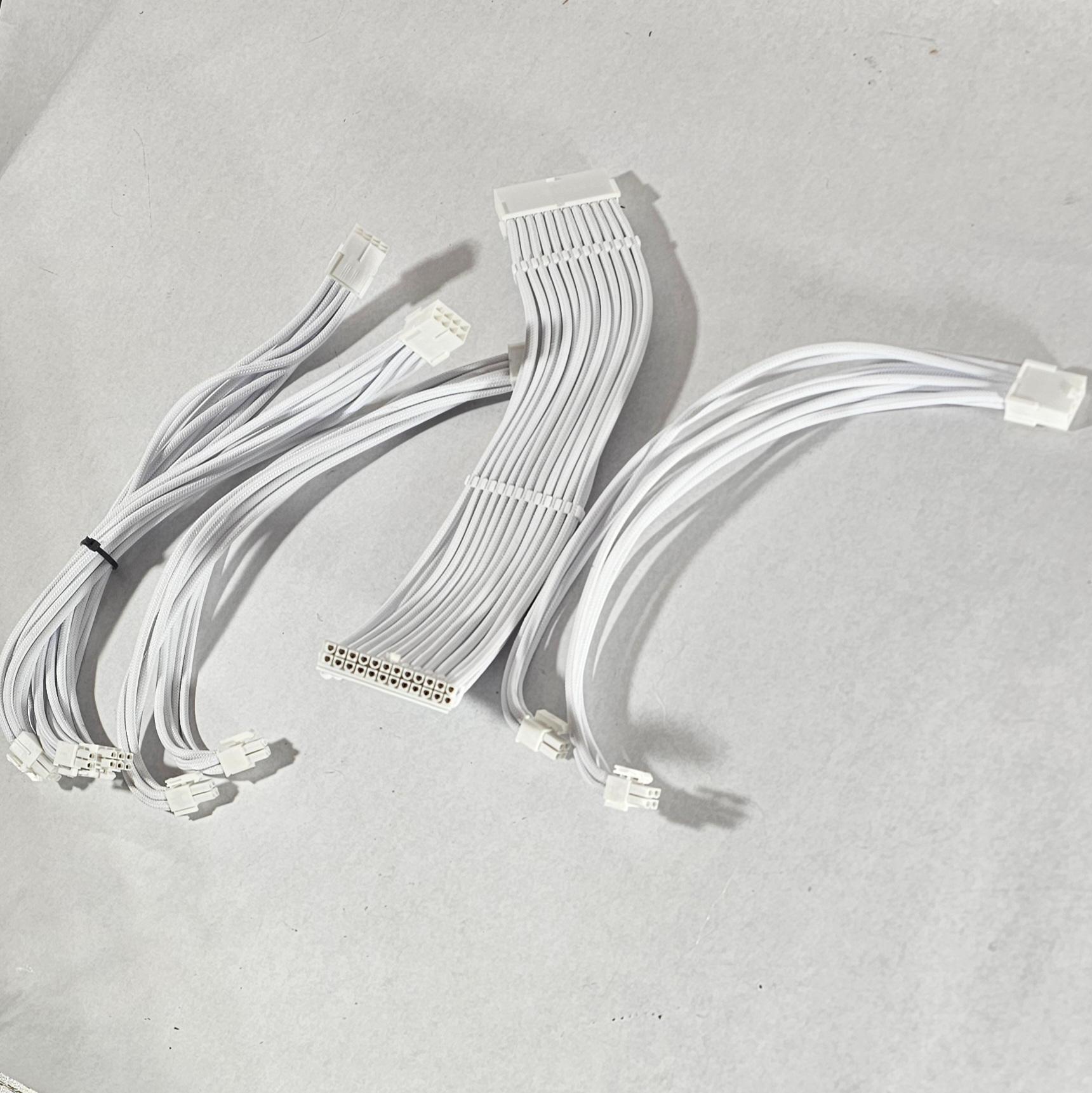 White CPU and Motherboard PC Extension Cables