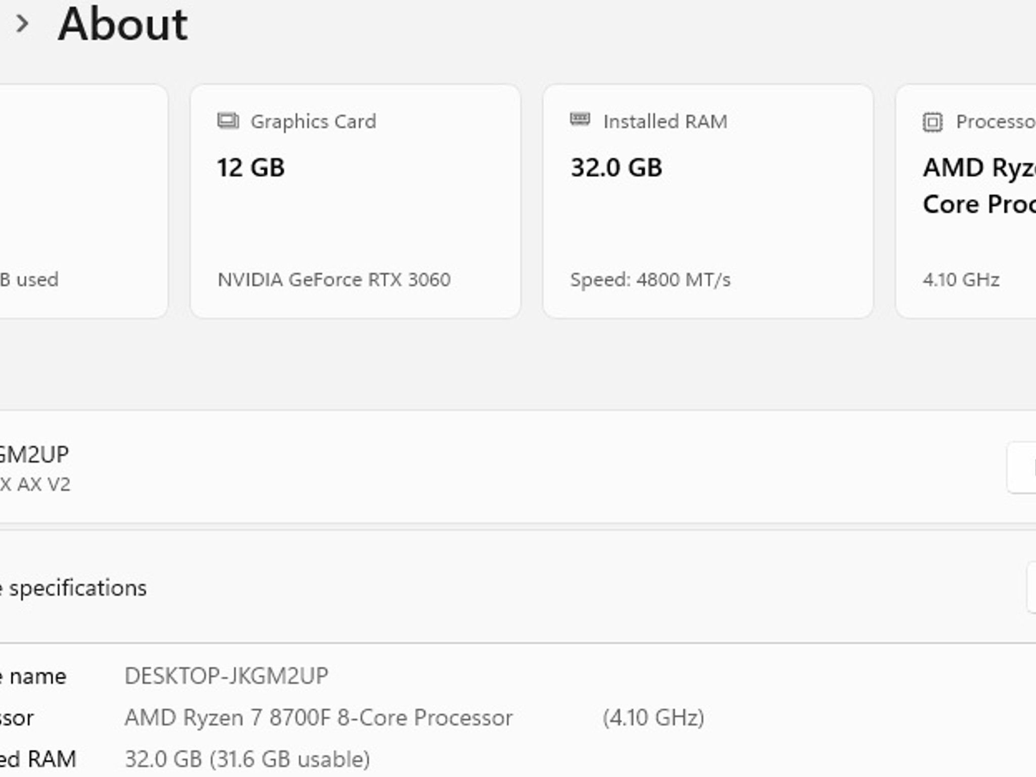 AMD Ryzen 7 8700F 32GB DDR5 RAM 1TB NVMe SSD GeForce RTX 3060 12GB Lian Li Lancool II AM5 Gaming PC