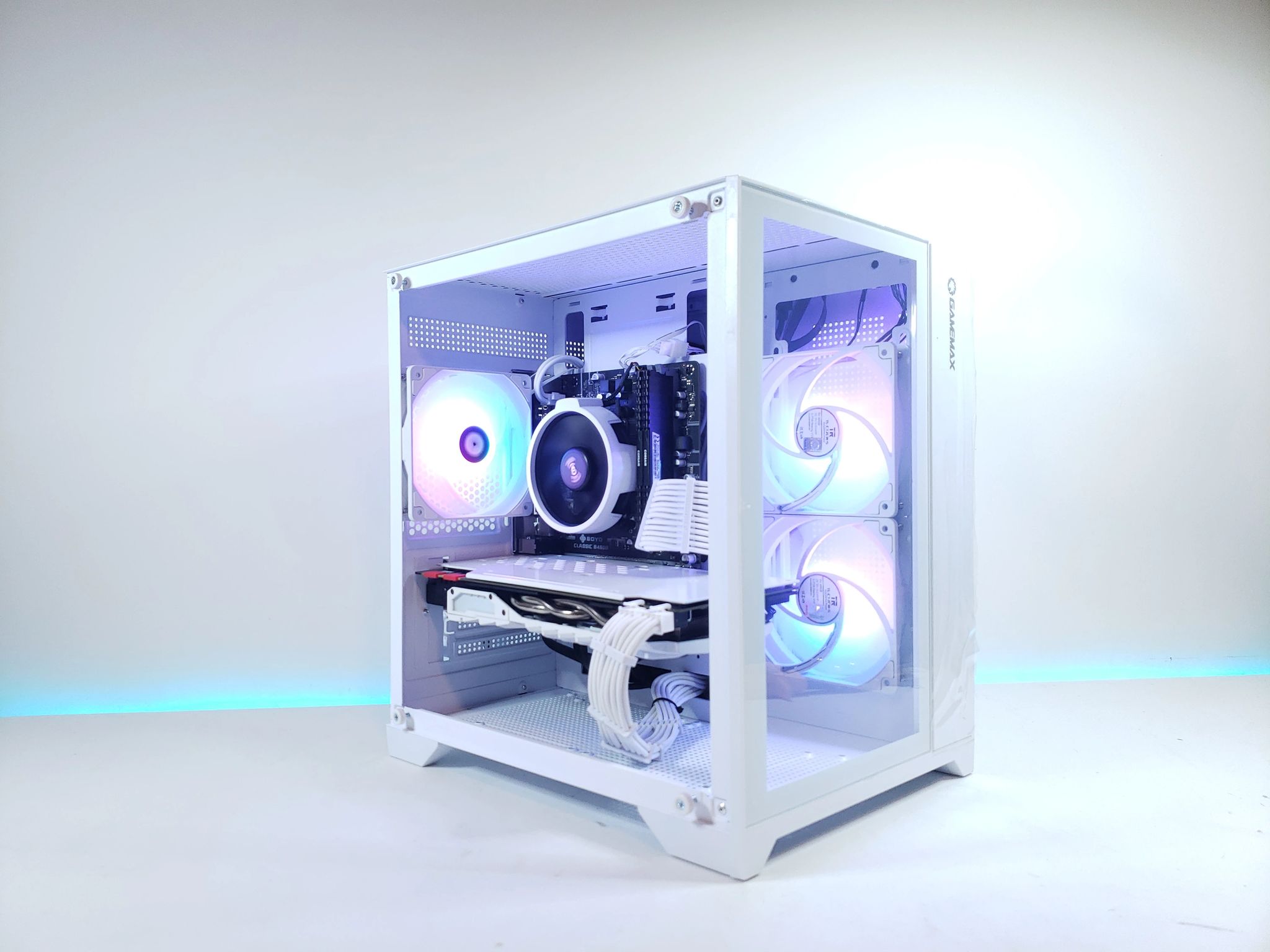 🚨White P2P Gaming PC | ⚙️R5/1070TI | Custom RGB✨ |