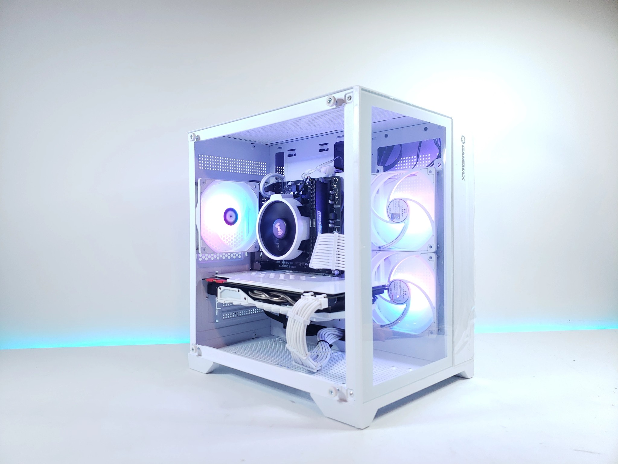 🚨White P2P Gaming PC | ⚙️R5/1070TI | Custom RGB✨ |