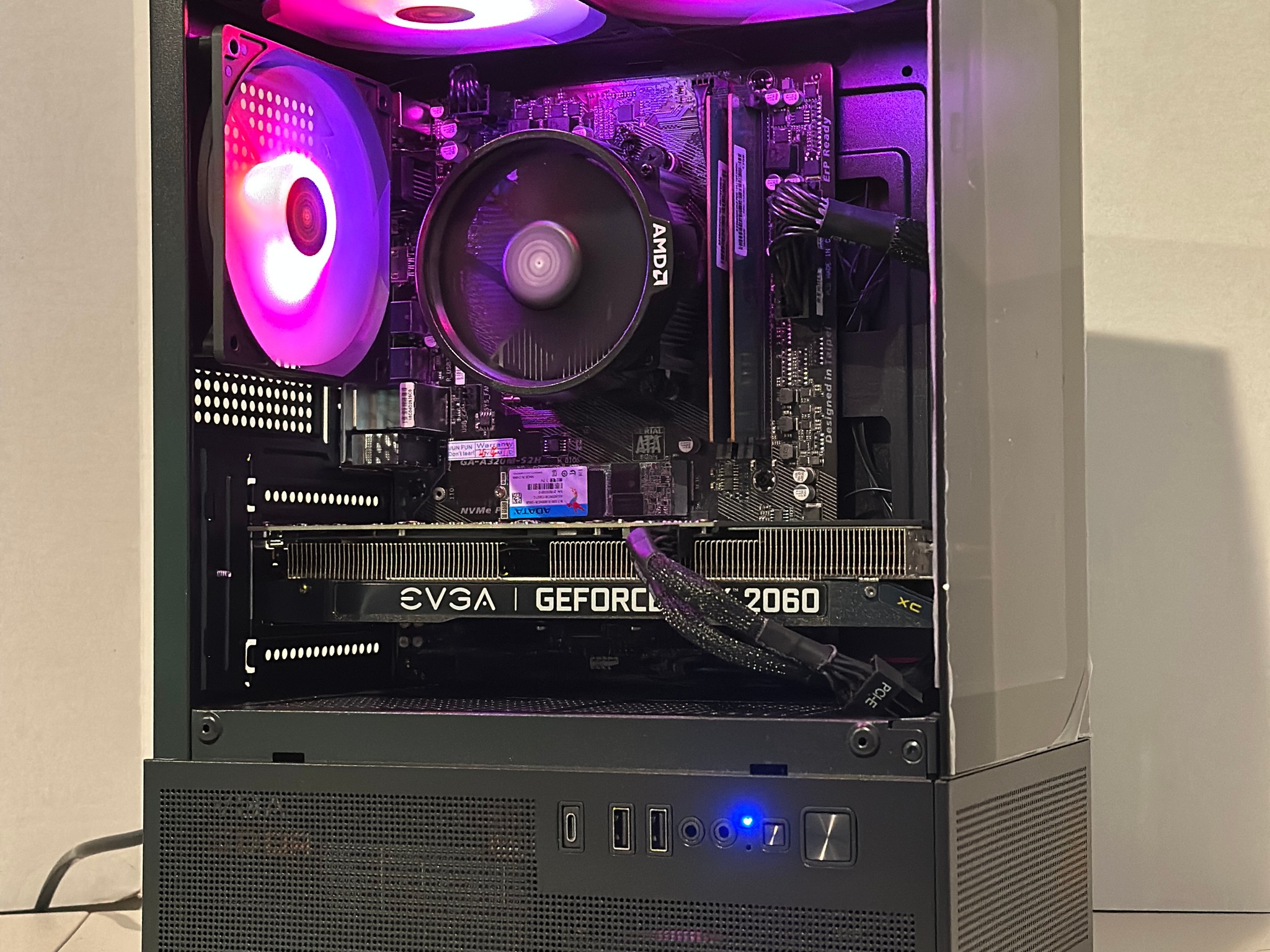 RTX 2060 | Ryzen 5 2600x | 16GB DDR4 | 1.12TB | Win 11 | Office 2024 | FREE SHIP | 1080p Gaming PC
