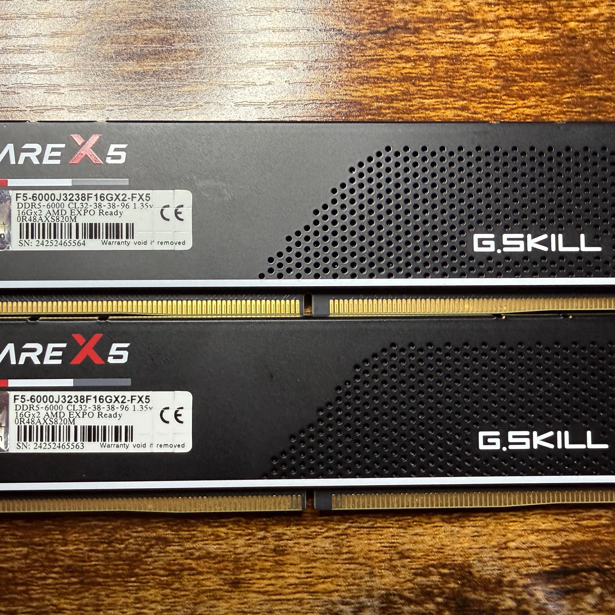 G.Skill Flare X5 DDR5-6000 CL32-38-38-96 1.35V 32GB (2x16GB) AMD EXPO F5-6000J3238F16GX2-FX5