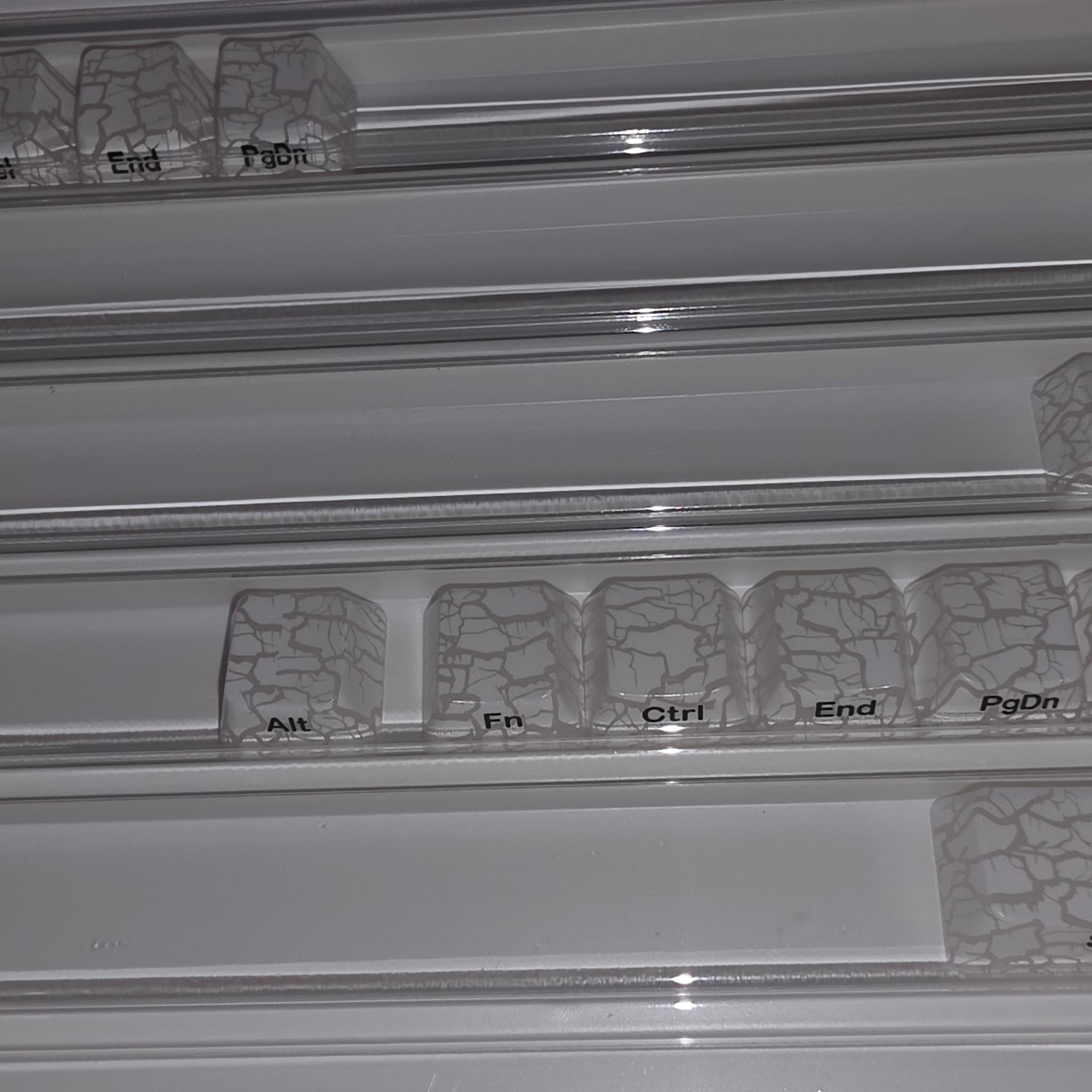 Xvx white cracked ice key caps