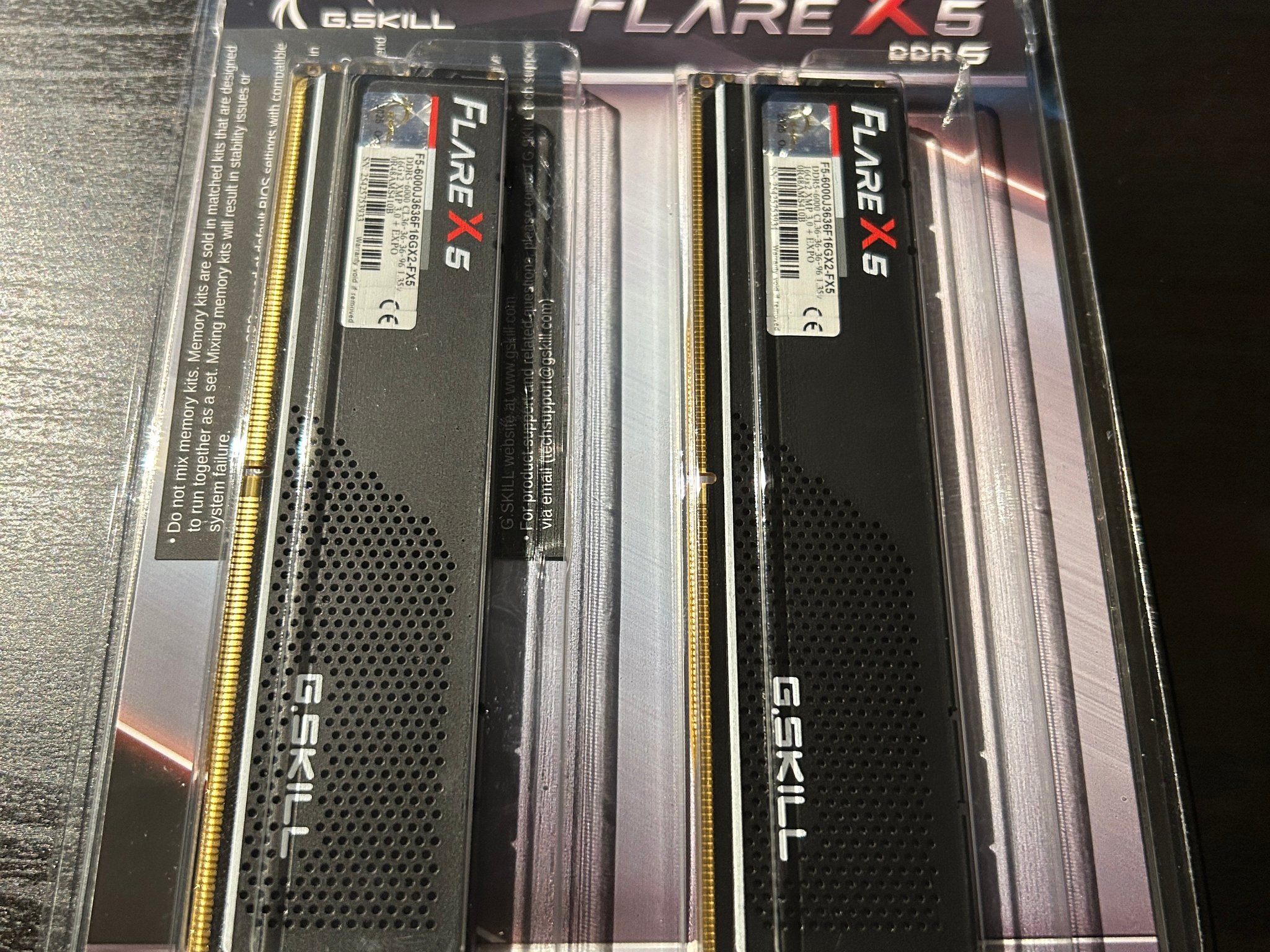 G.Skill Flare X5 Series 32GB (2 x 16GB) DDR5-6000 PC5-48000 CL36