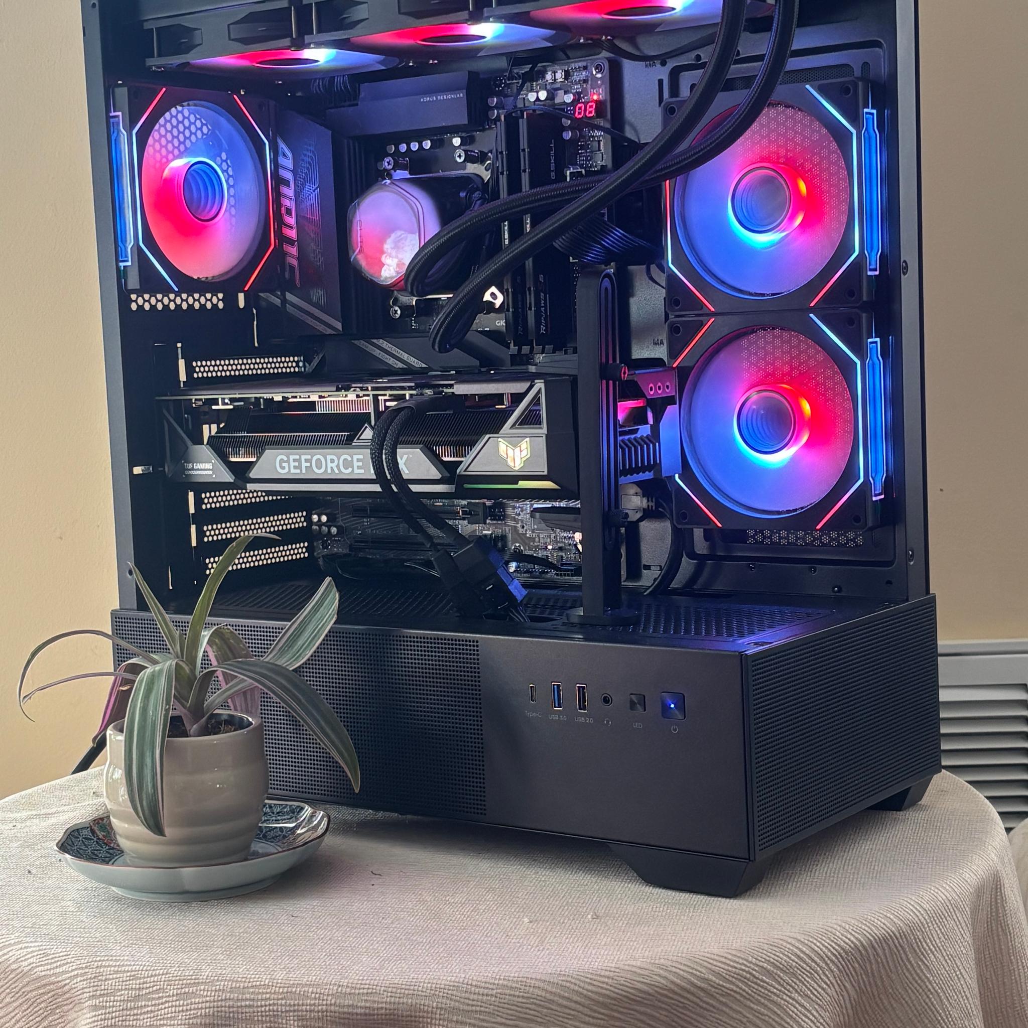 Black Gaming PC 4070ti Super OC 7800x3d Build