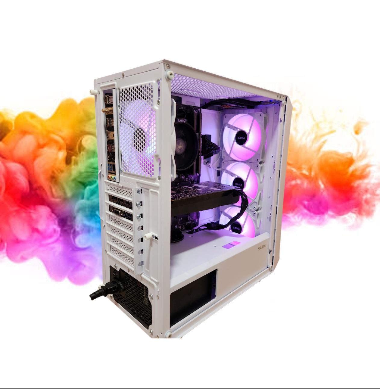 ON SALE: GTX 1080 8GB + Ryzen 5 2600x + 512GB SSD + 16GB RAM + 4 RGB Fans ( White RGB Gaming PC )