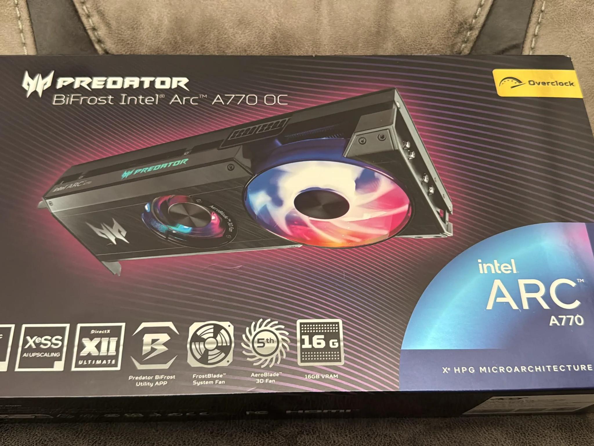 Intel ARC A770 16GB Acer Predator Bifrost