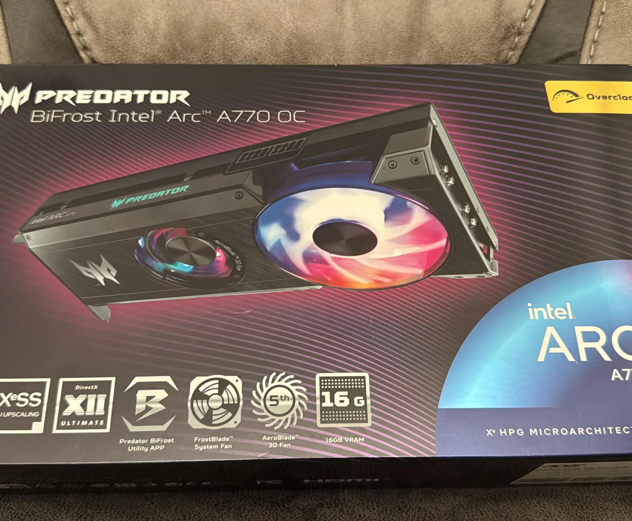 Intel ARC A770 16GB Acer Predator Bifrost